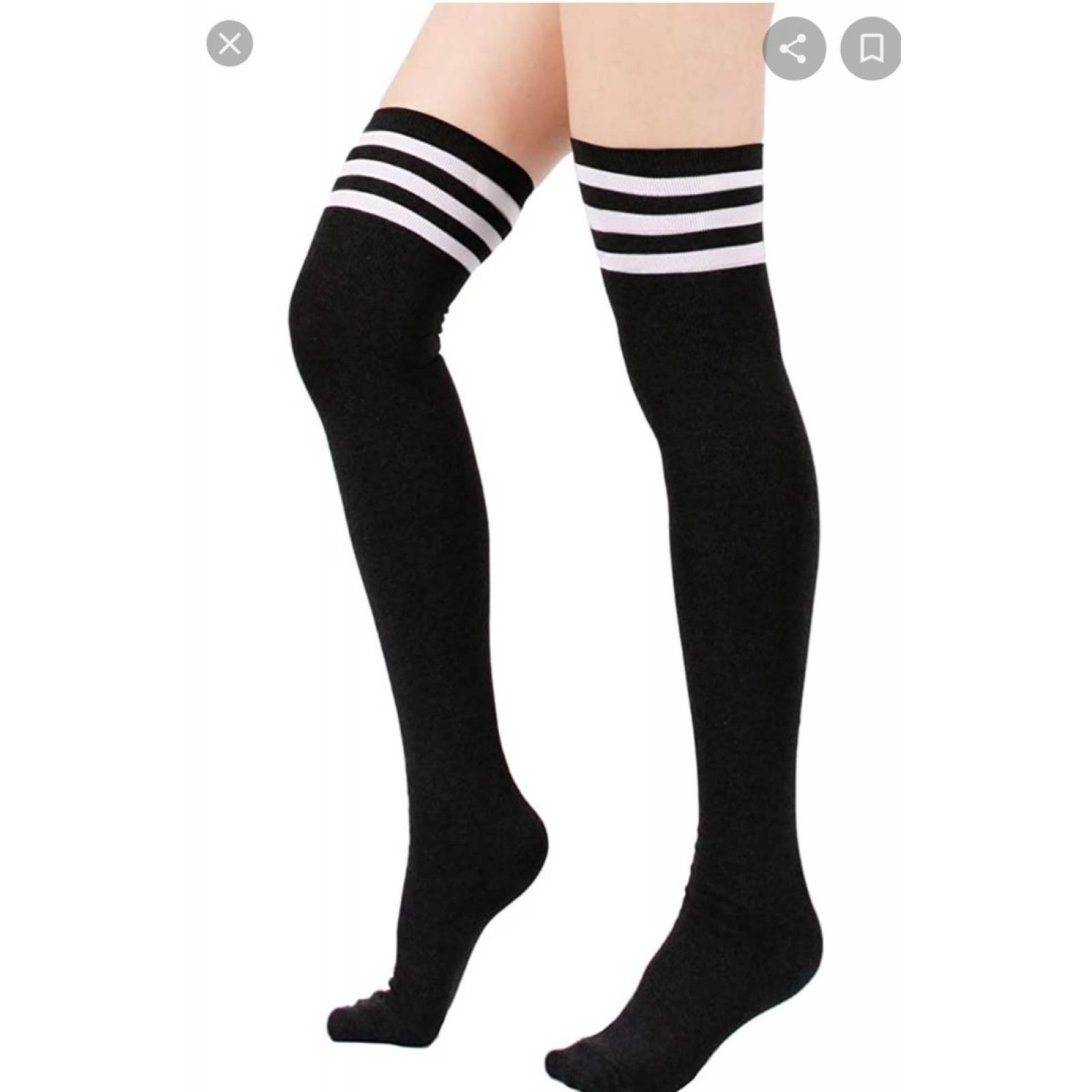 Calcetas Largas, Medieta A Medio Muslo, Bucanera De Dama