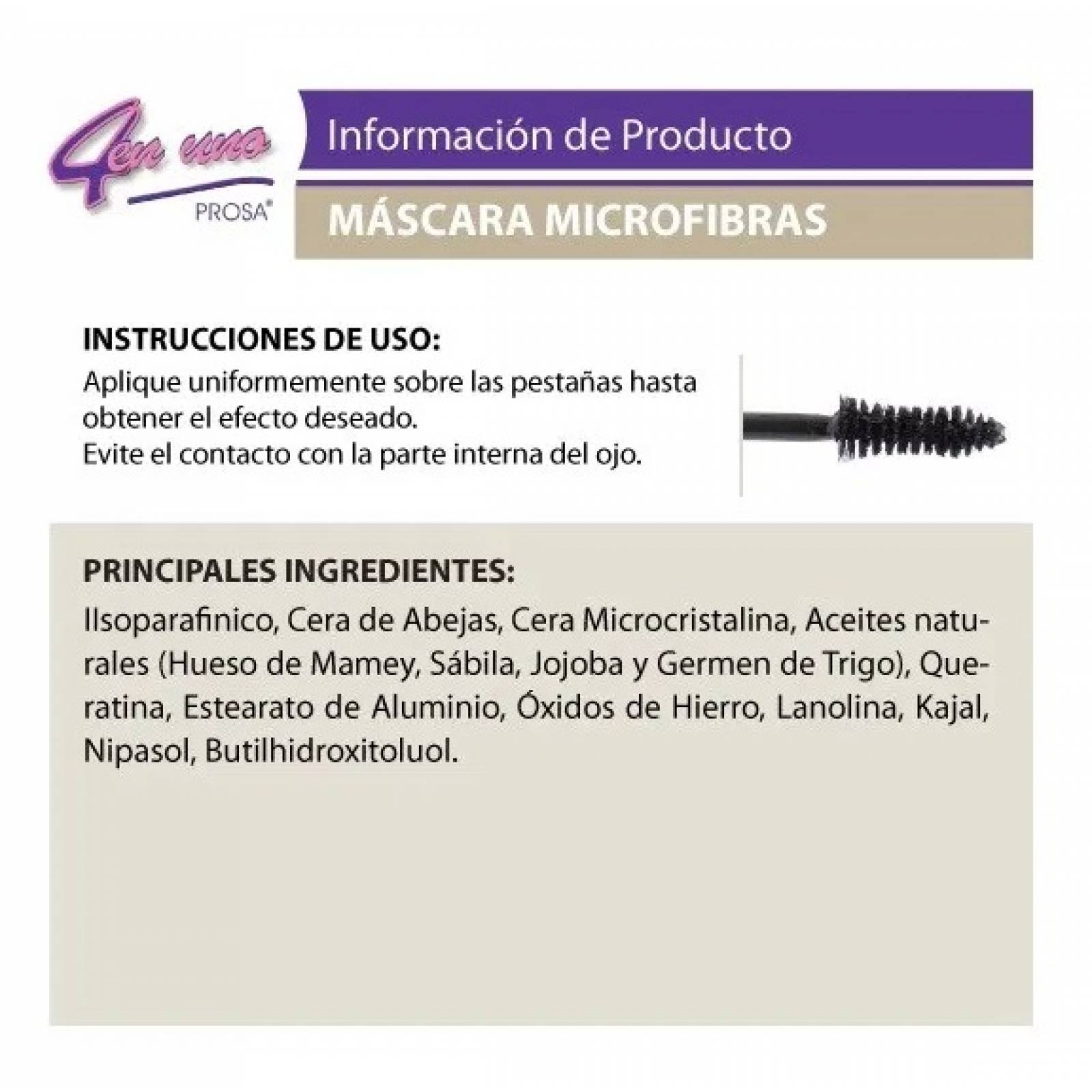 Máscara para pestañas Microfibras Prosa