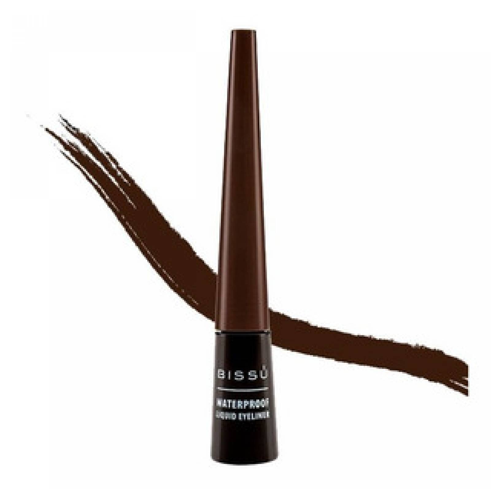 Delineador Líquido De Ojos Bissú Original Tintero Waterproof Color Café