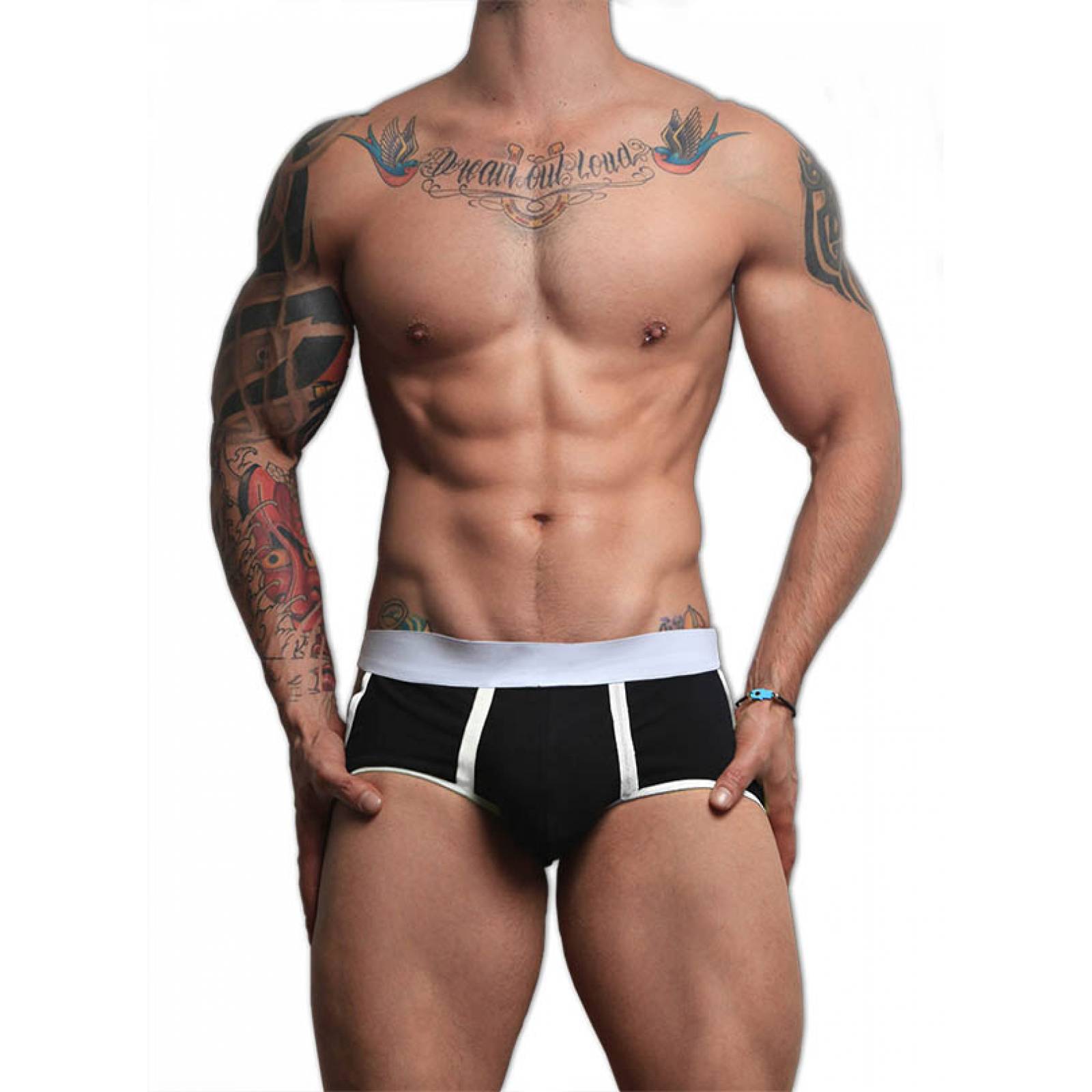 Suspensorio Testicular Blanco con Negro