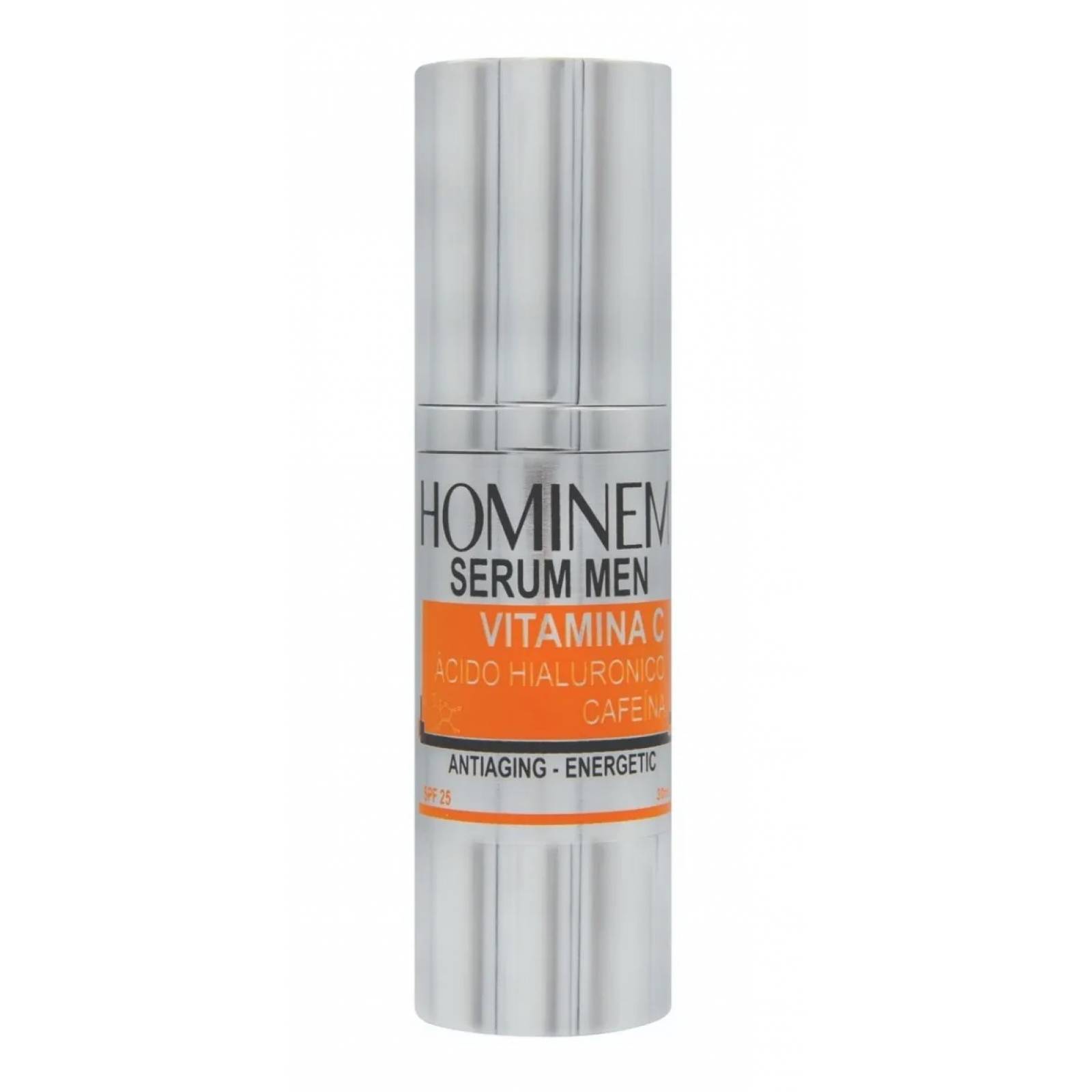 Serum para hombres, Vitamina C, ácido hialurónico, cafeína