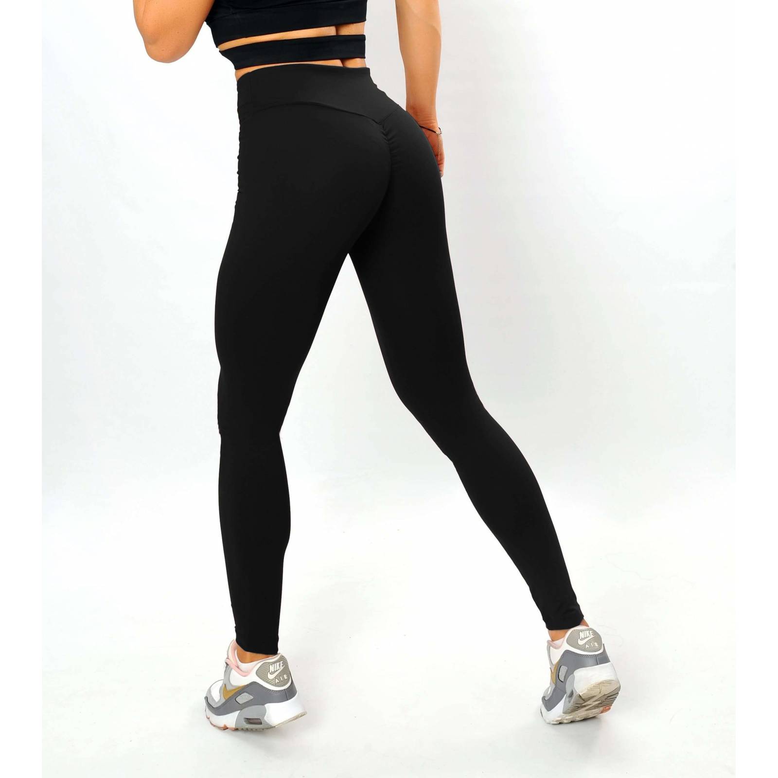 Leggings Deportivos, Largo Grueso, Gym Leggings Mujer Azul Marino