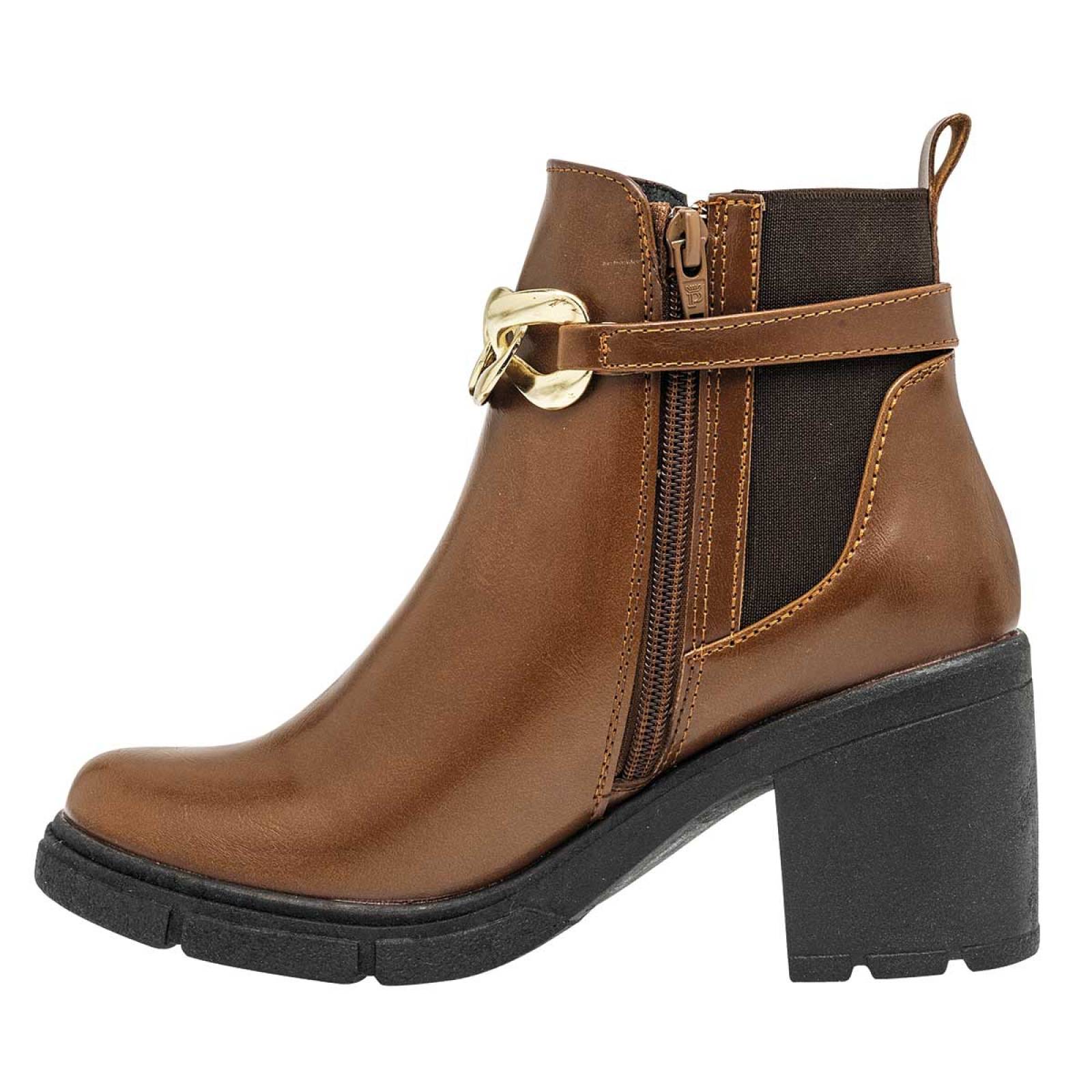 Bota y botin Catalina Camel 6074