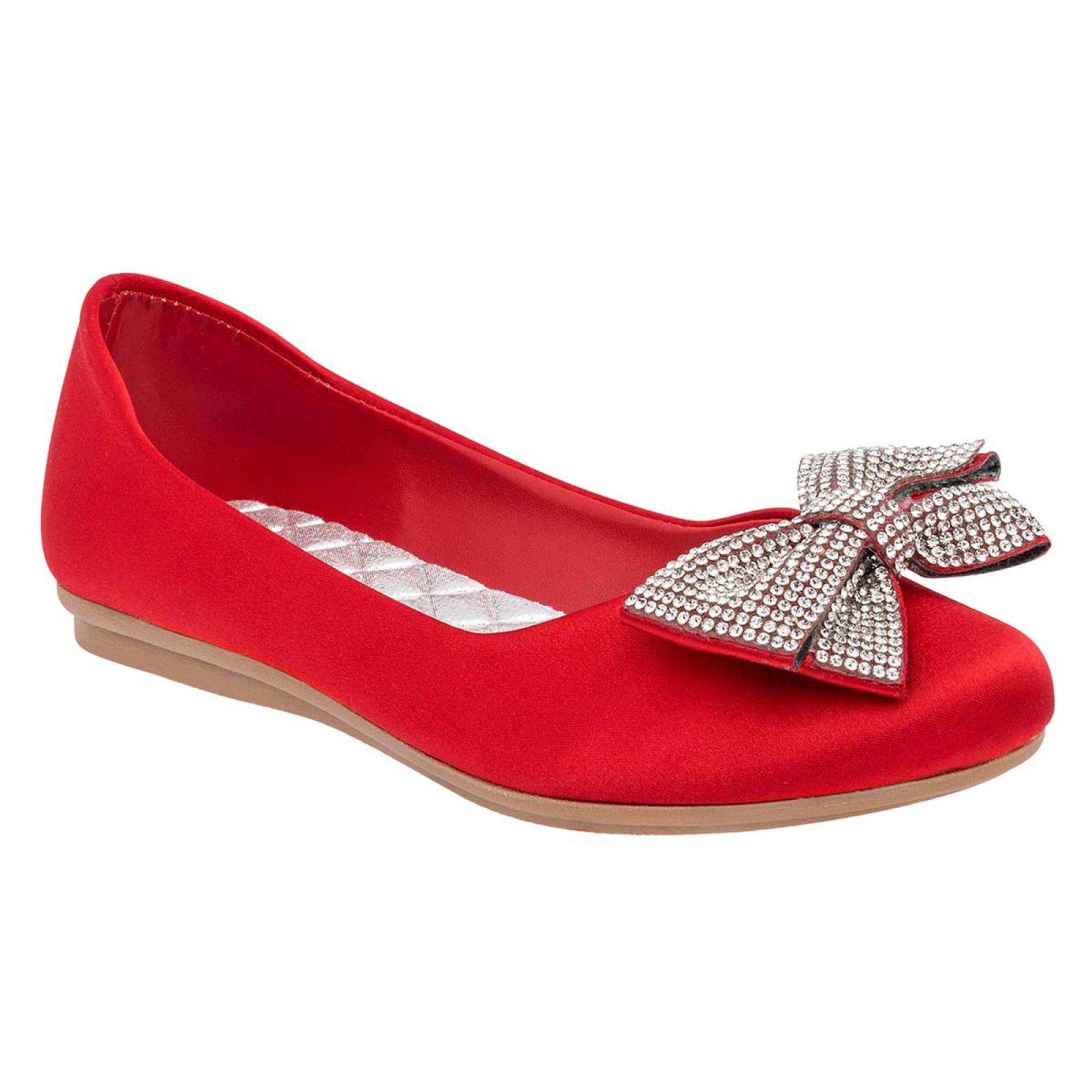 Flats Miss pink Rojo Libia