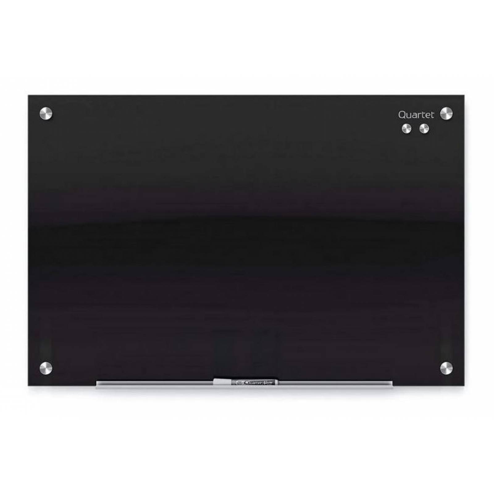 Pizarrón De Cristal 90 X 60cm Infinity Glass, Negro Quartet 