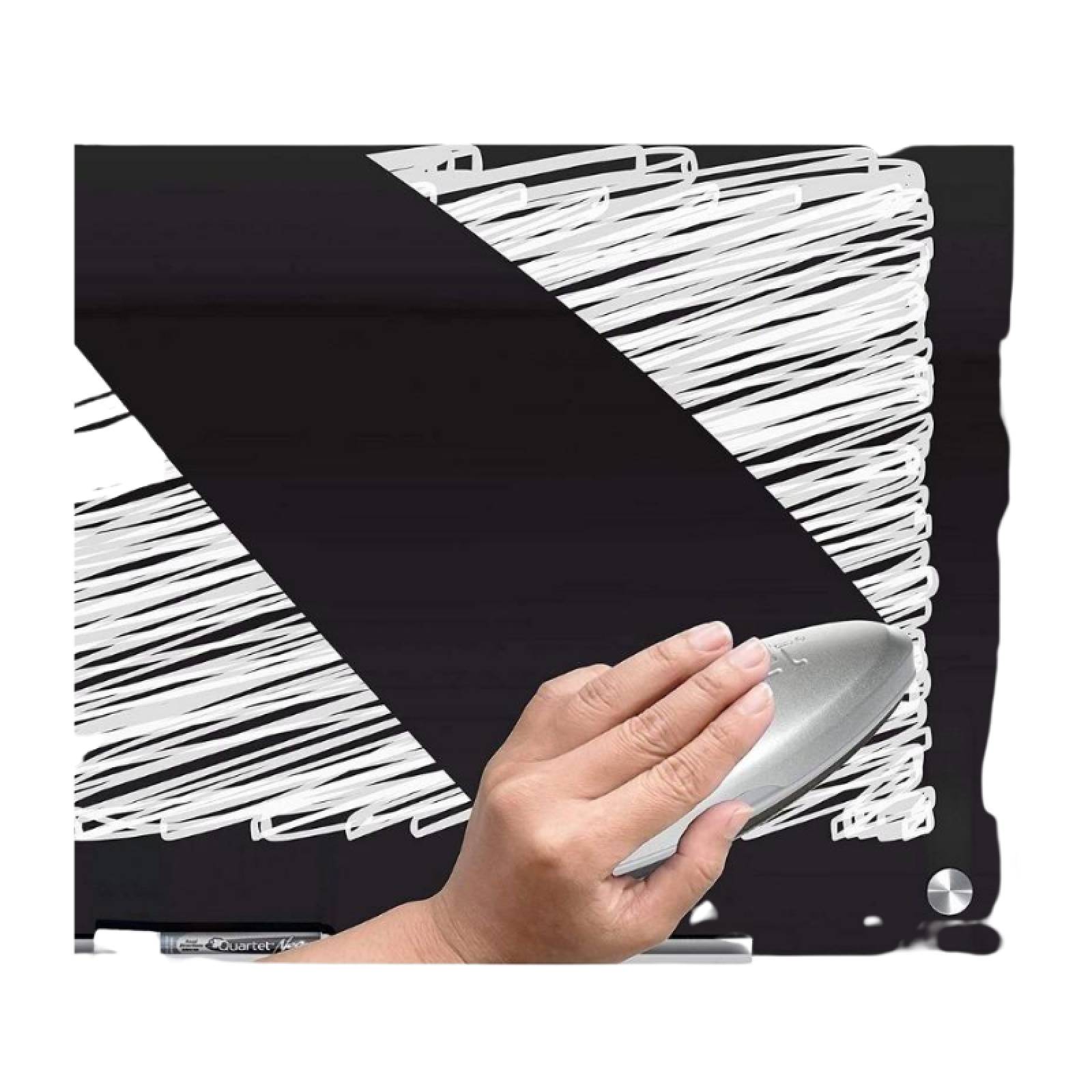 Pizarrón De Cristal 90 X 60cm Infinity Glass, Negro Quartet 