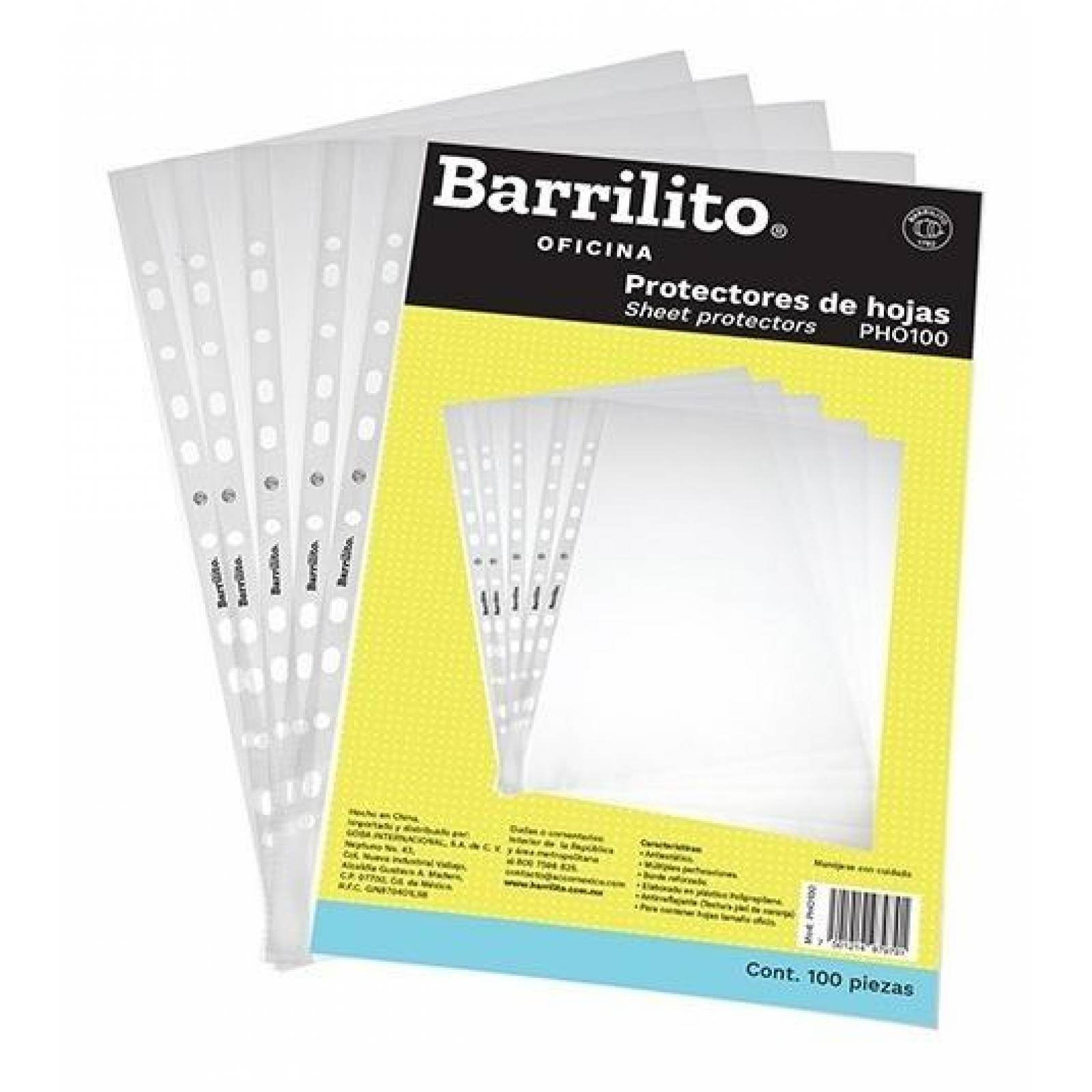 Separador De Carpeta 12 Secciones y 100 Protectores De Hoja Tamaño carta 