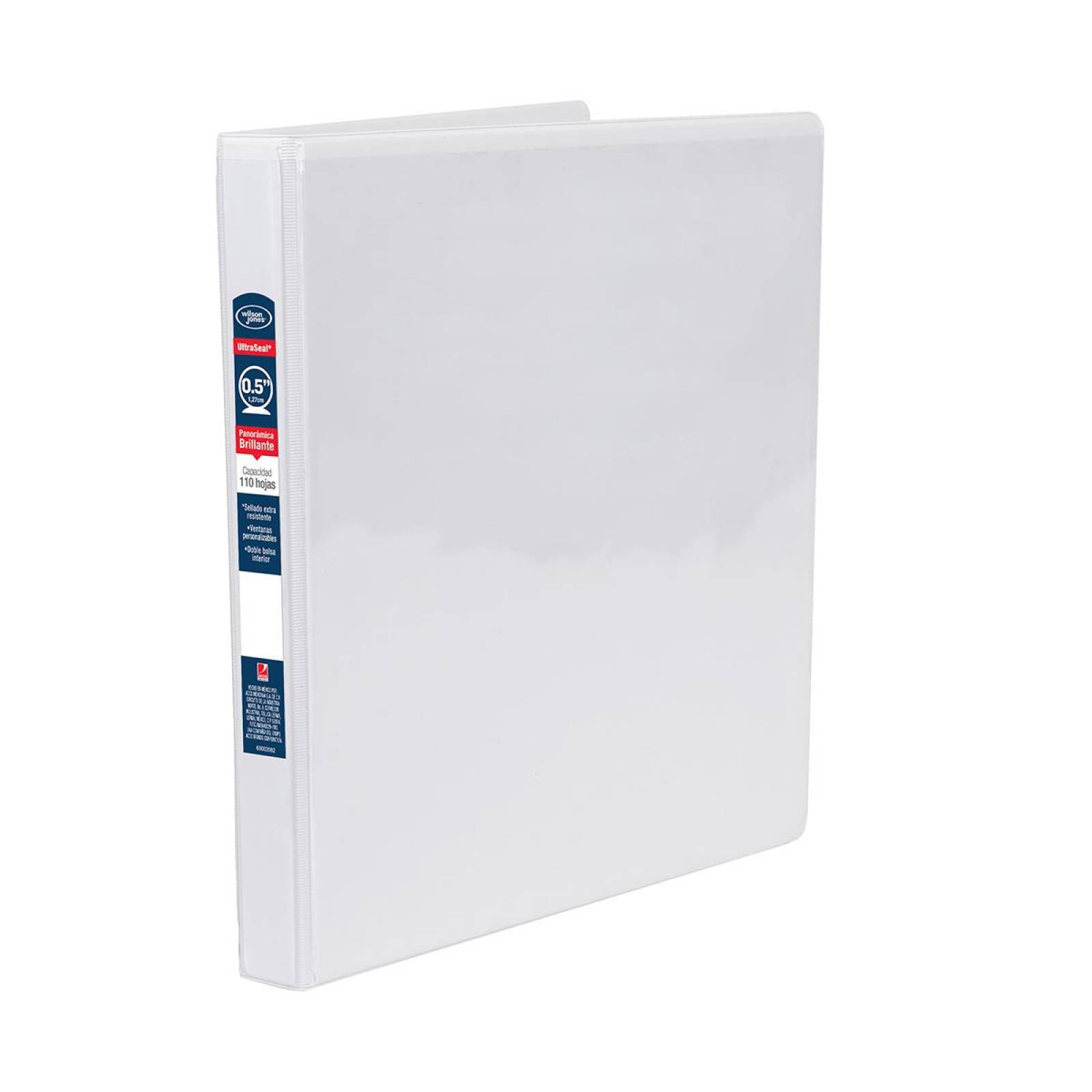 12 Carpetas Brillantes De 0.5 Pulgadas De 110 Hojas Wilson Jones Blanco Carta