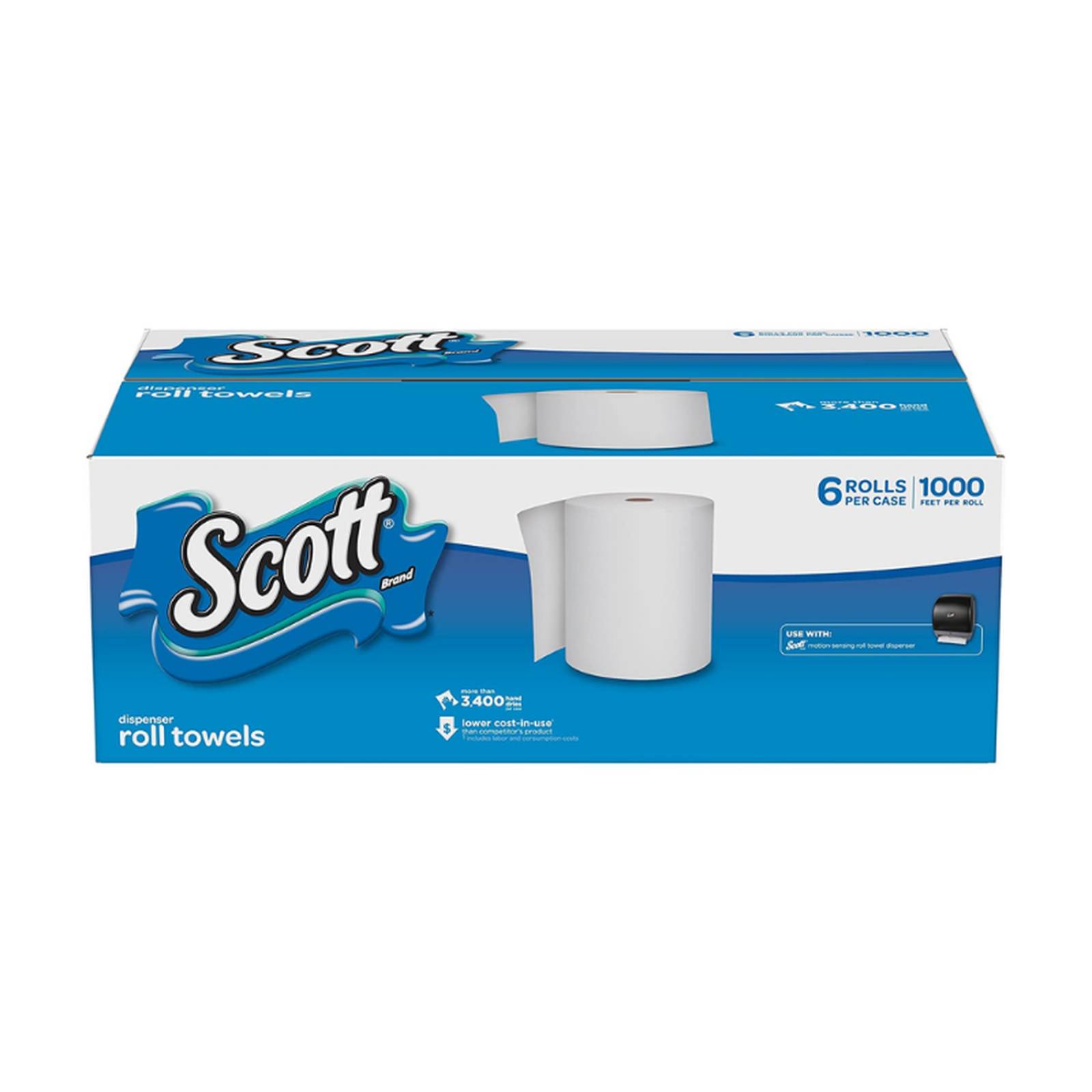 6 Rollos De Toalla Para Manos Scott Brand 
