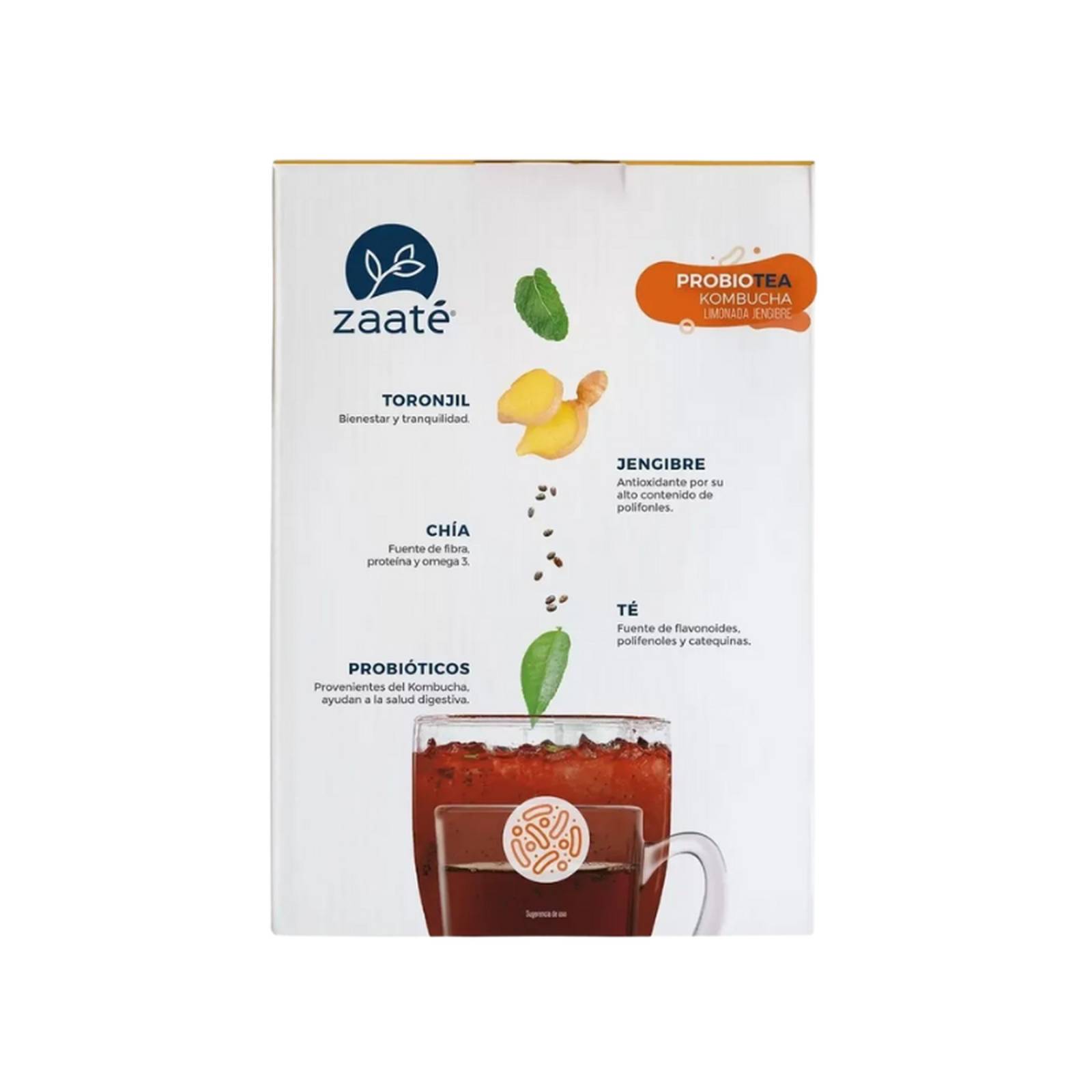 Limonada Probiotea Jengibre Kombucha Zaaté 700g 