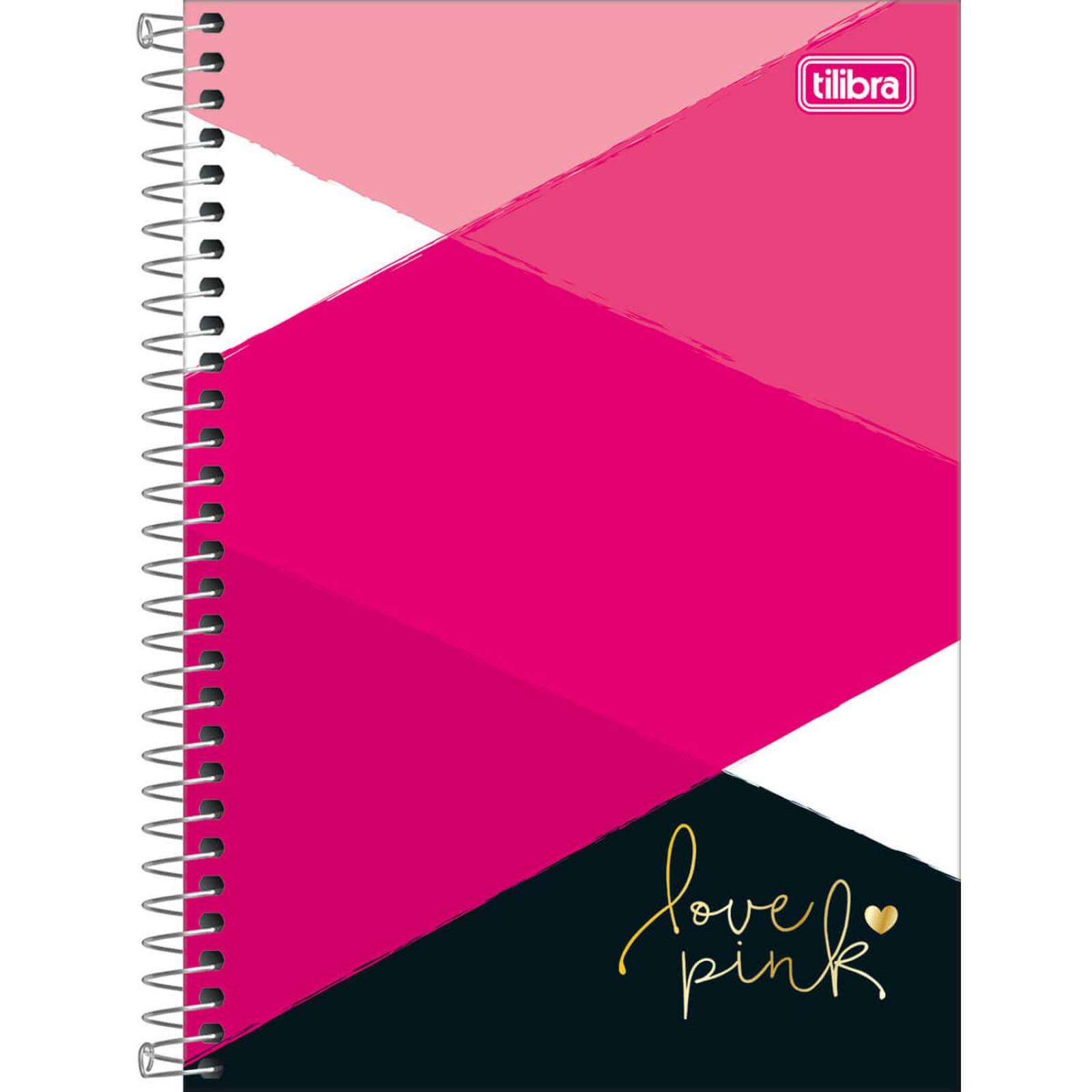 1 Cuaderno Tilibra Tamaño Esquela De Pasta Dura 80h Raya LovePink4