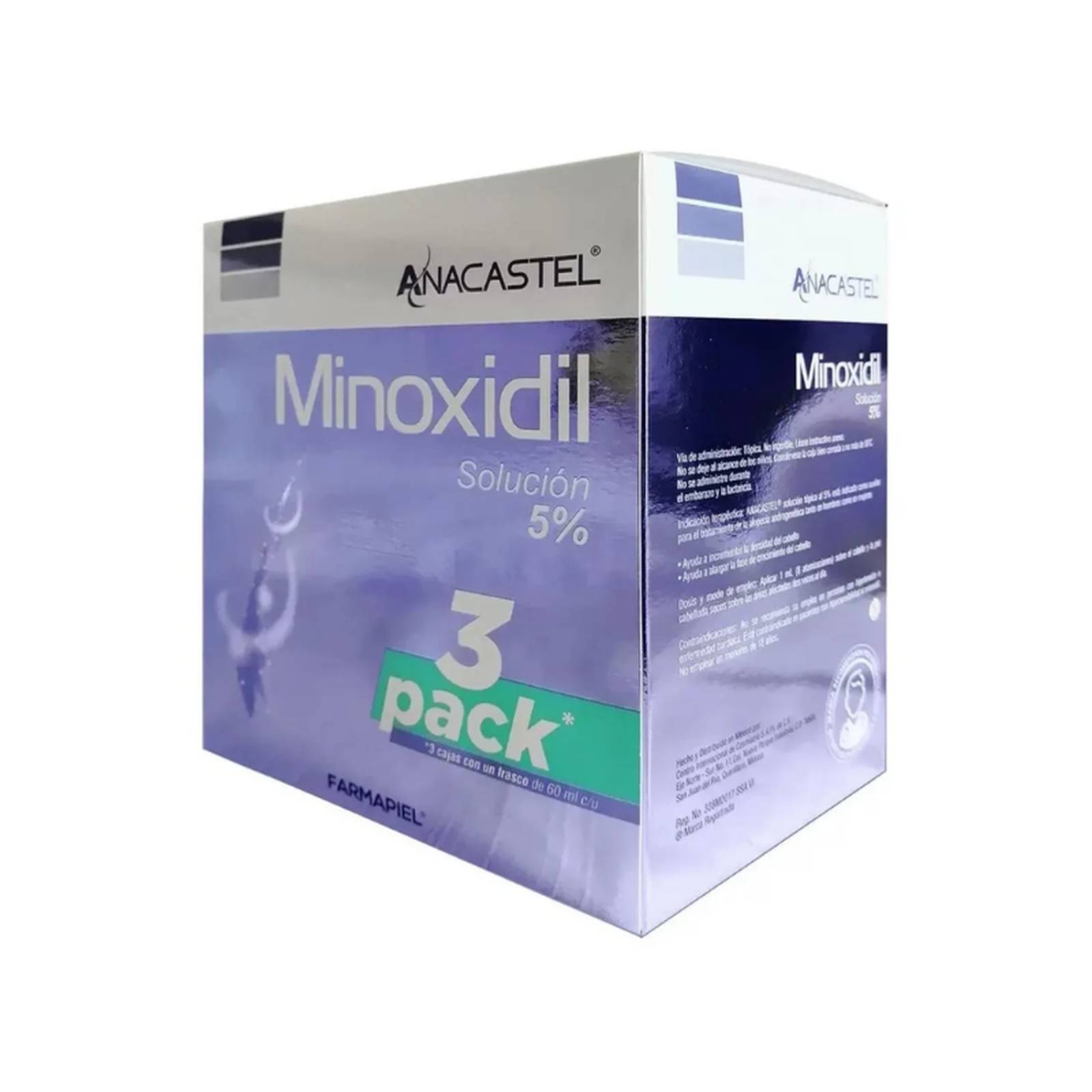 Minoxidil Premium 5% Anacastel 3 Pack 