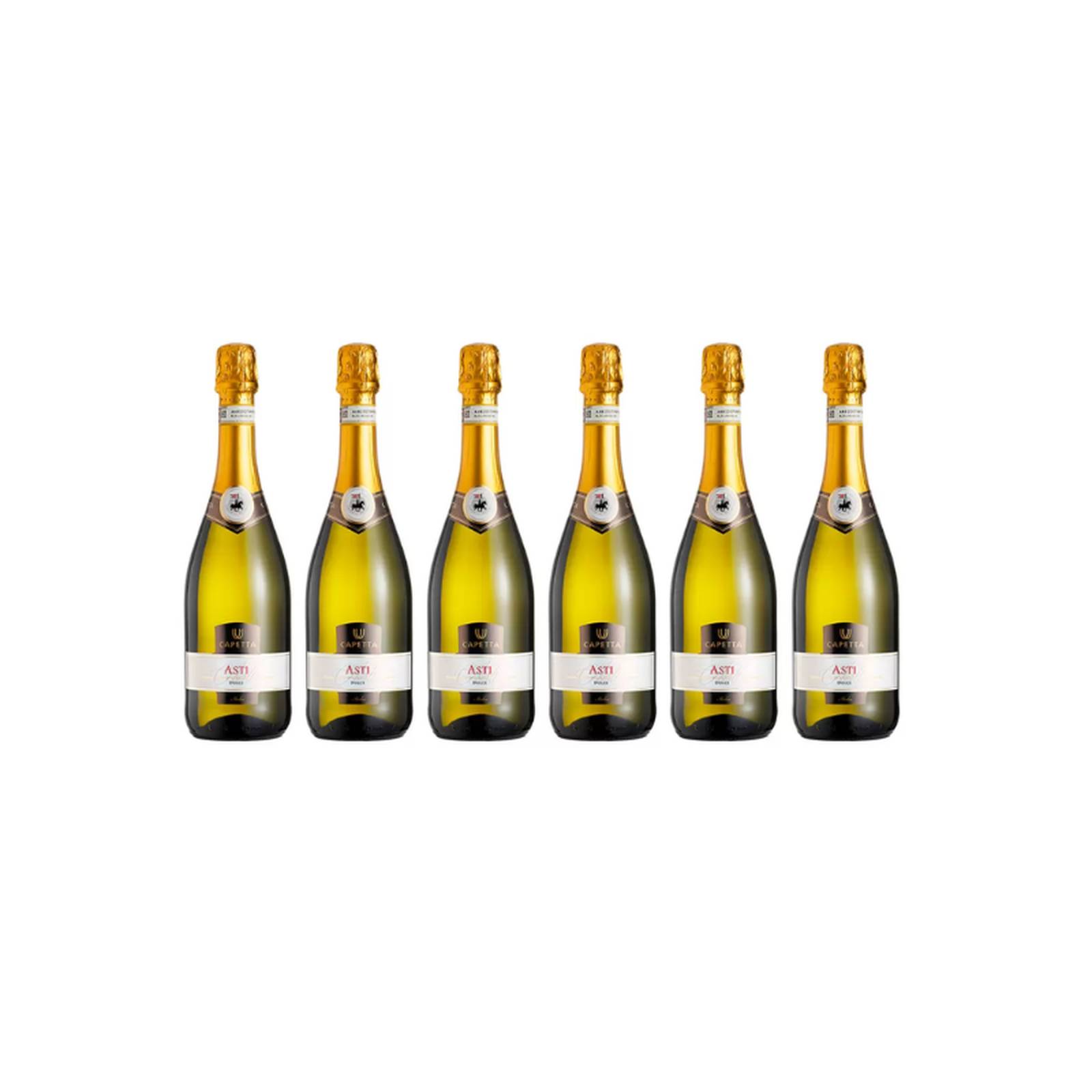 6 Botellas de 750ml c/u, Vino Blanco Espumoso Asti Capetta
