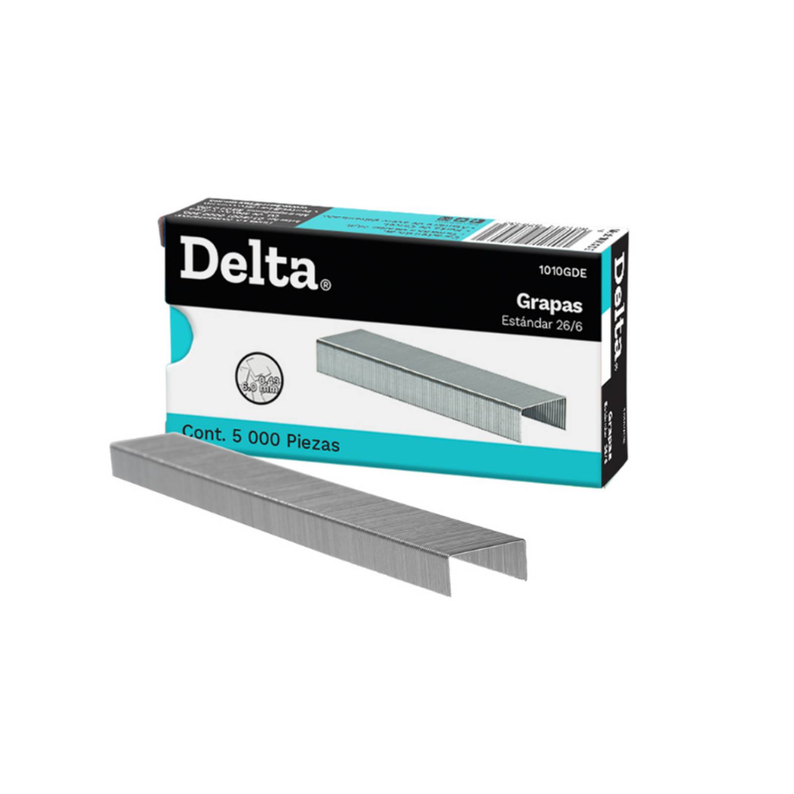 Grapas Estandar Delta, 5 cajas c/5000 Piezas c/u 