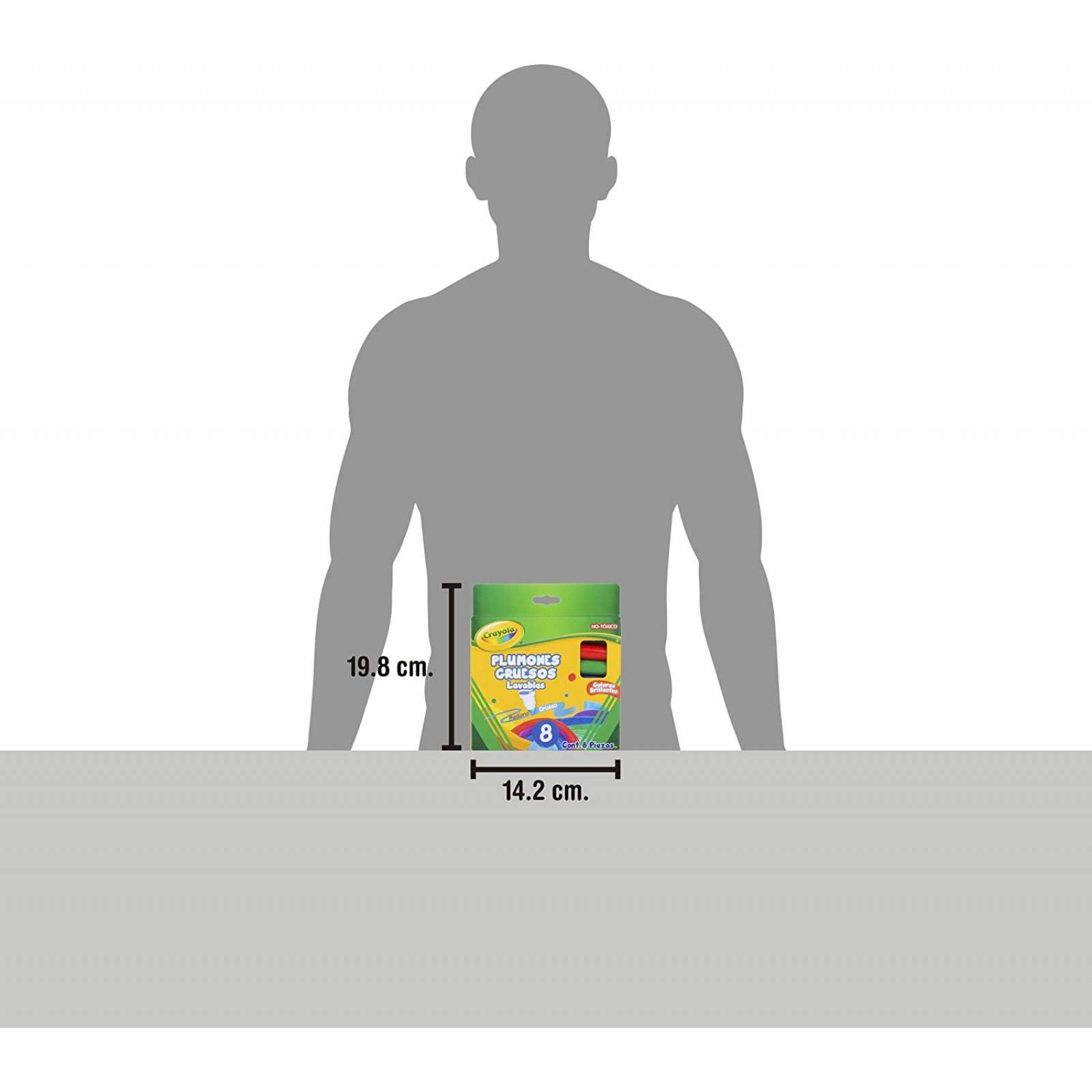 8 Plumones Gruesos Lavables Crayola Jumbo Tips 