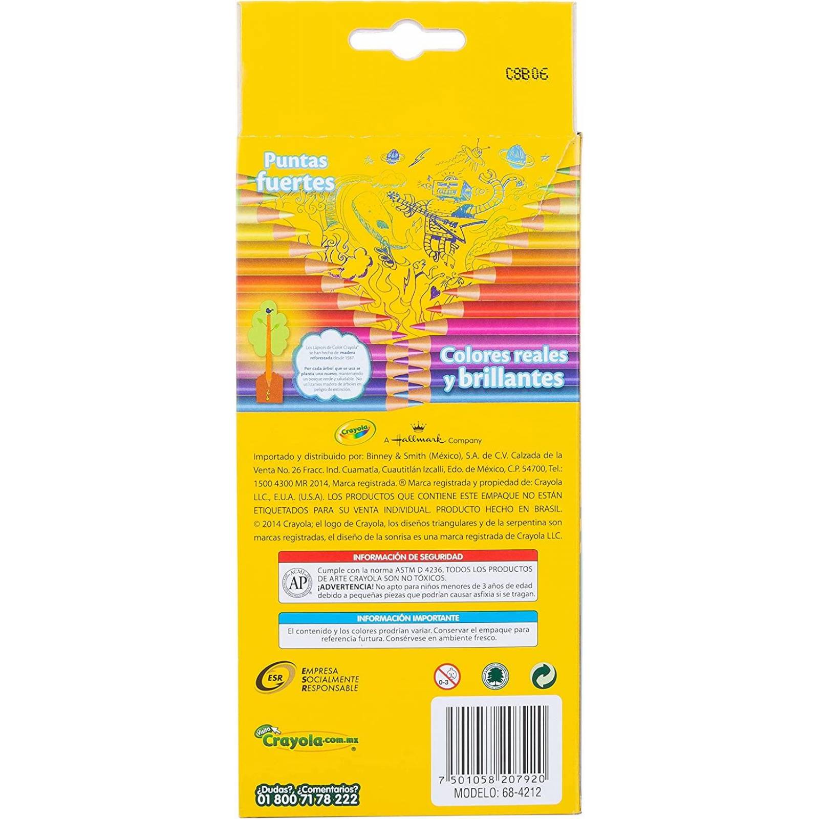 Lápices de Color Triangulares Crayola 12 Piezas 
