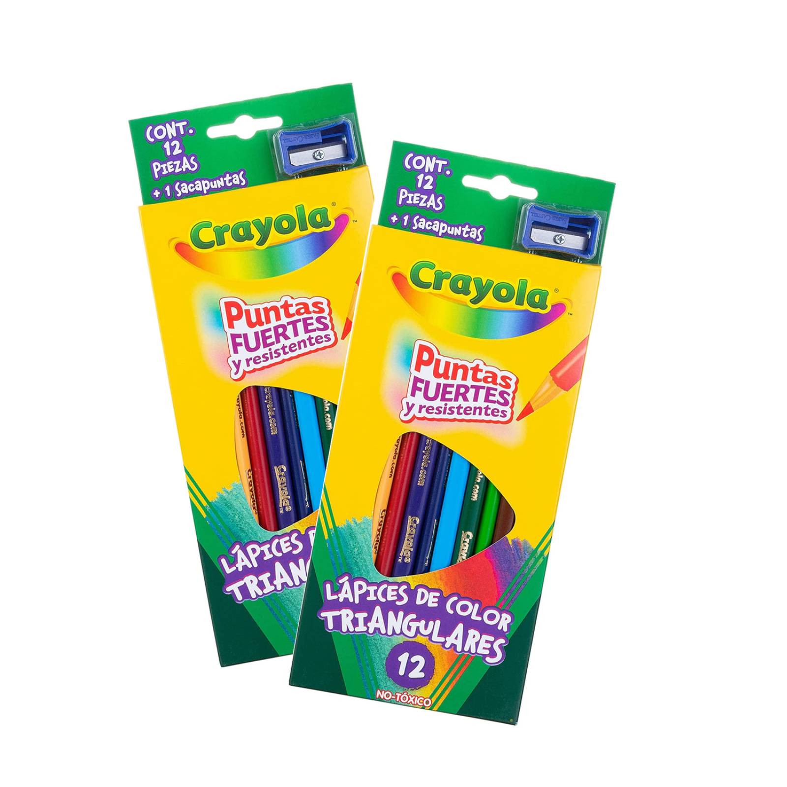 2 Cajas De Lápices de Color Triangulares Crayola 12 Piezas c/u