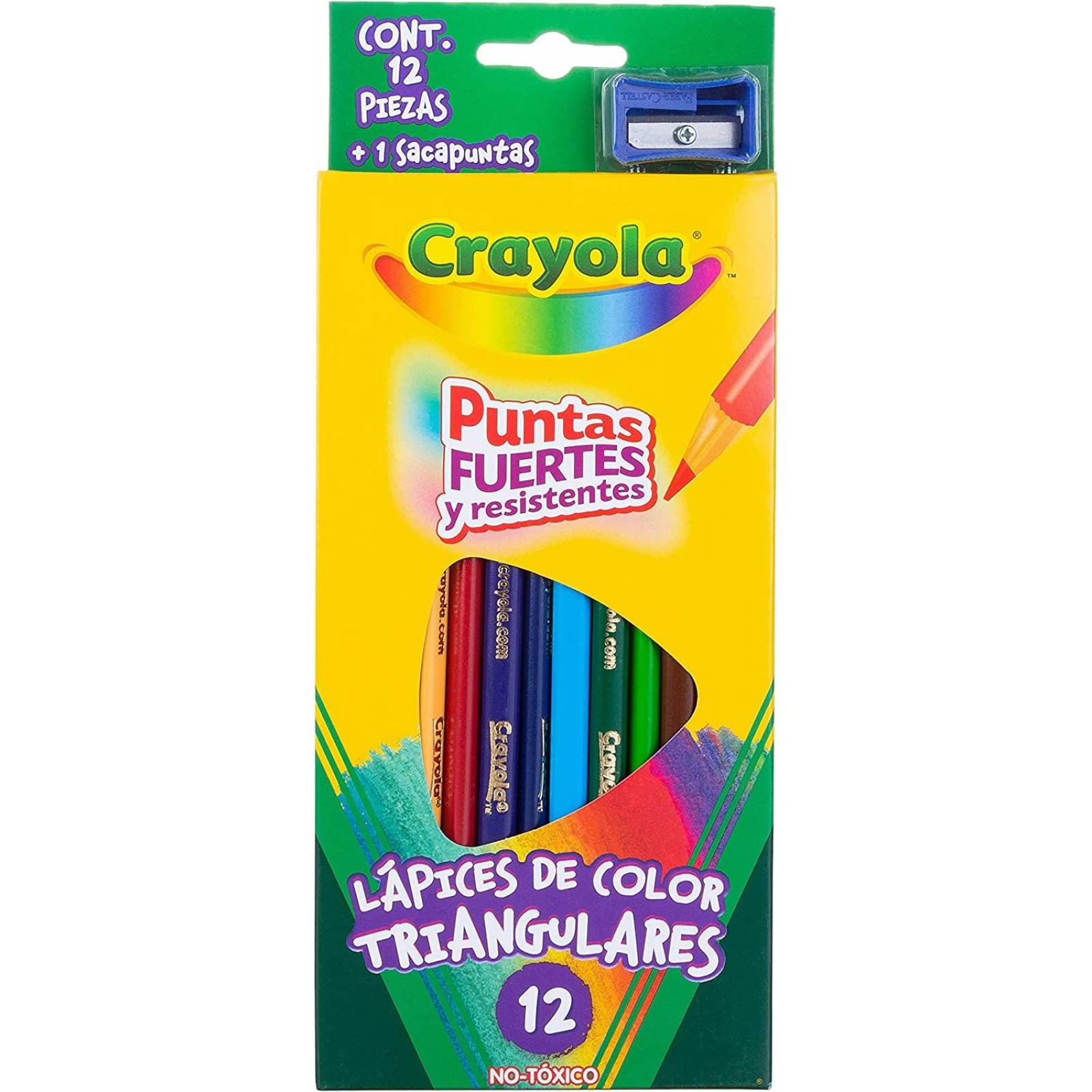 2 Cajas De Lápices de Color Triangulares Crayola 12 Piezas c/u