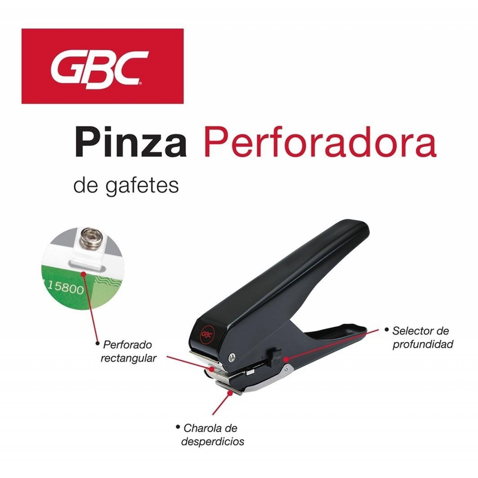 Pinza Perforadora Gbc Gafetes Credenciales 