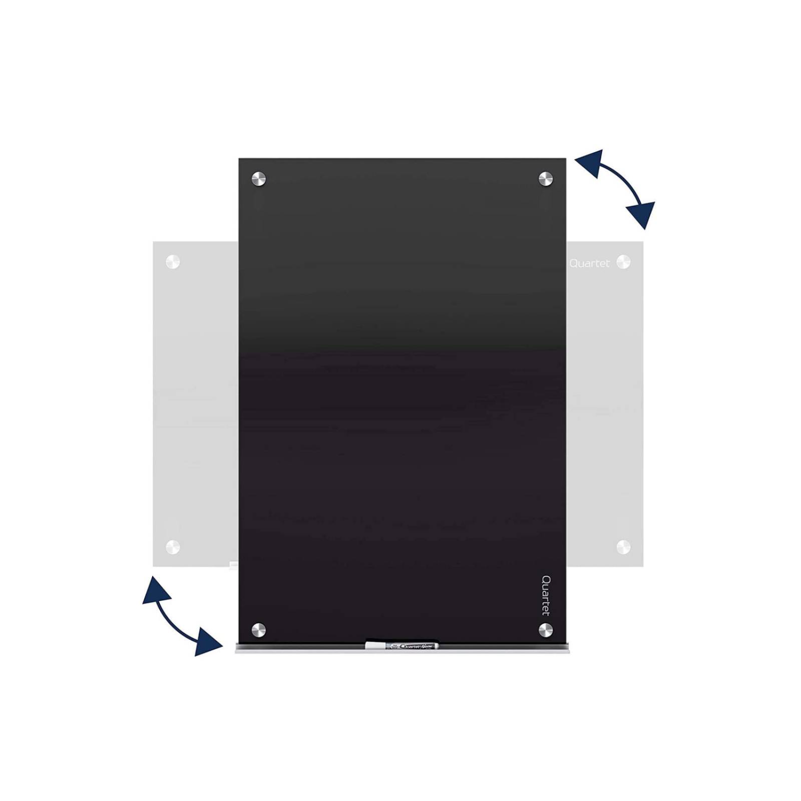 Pizarrón De Cristal 60 X 45cm Infinity Glass, Negro