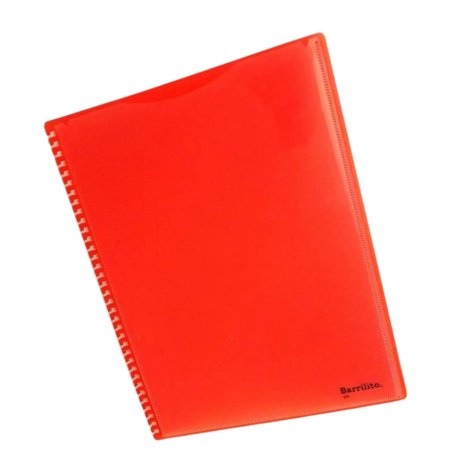 Carpeta Espiral Con Protectores De Hojas Marca Barrilito Naranja