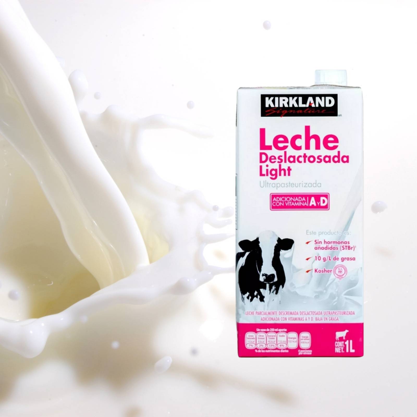 Leche Deslactosada Light, Kirkland, 12 de 1 L c/u 