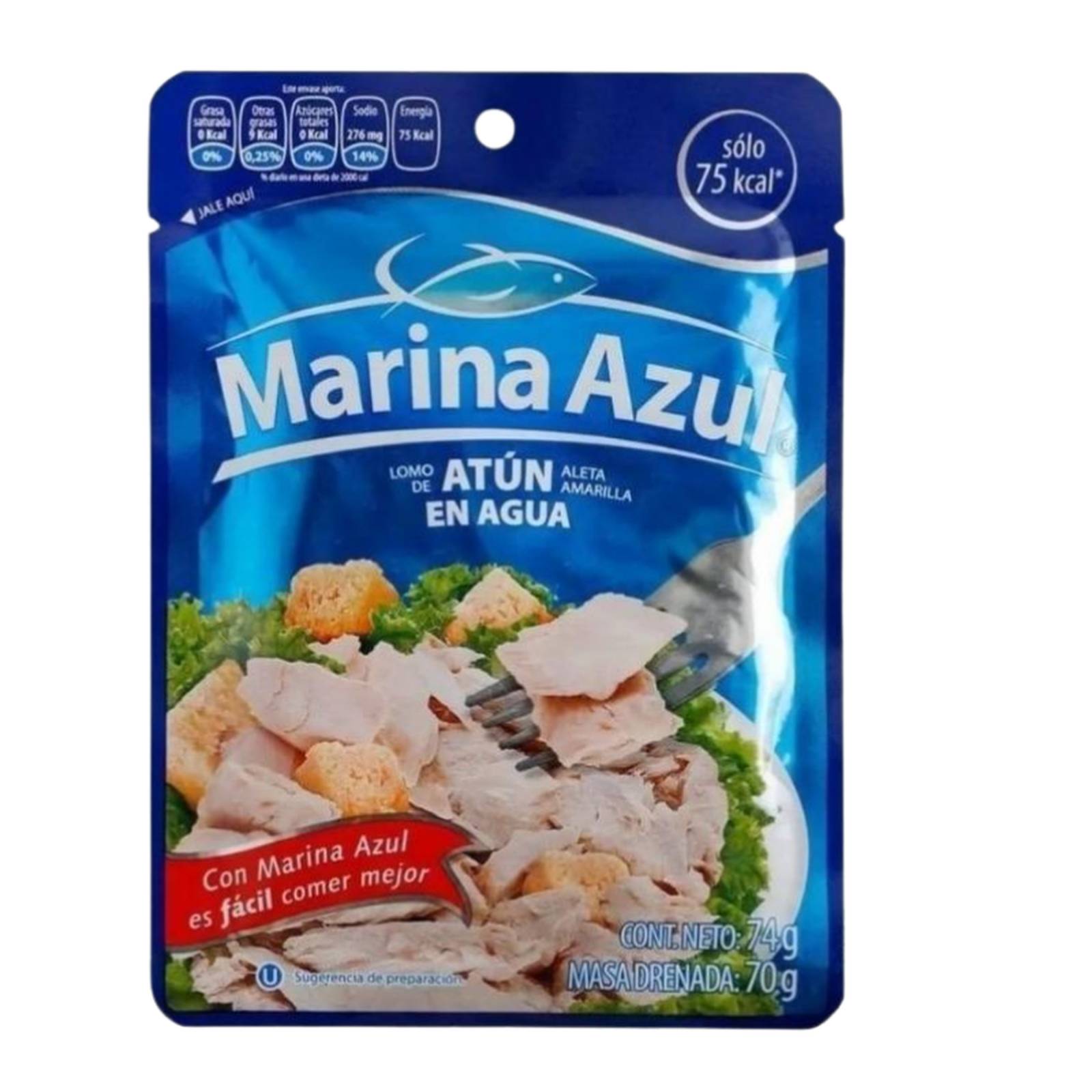 10 Pack De Atún Lomo, Marina Azul 740g, Aleta Amarilla En Agua 
