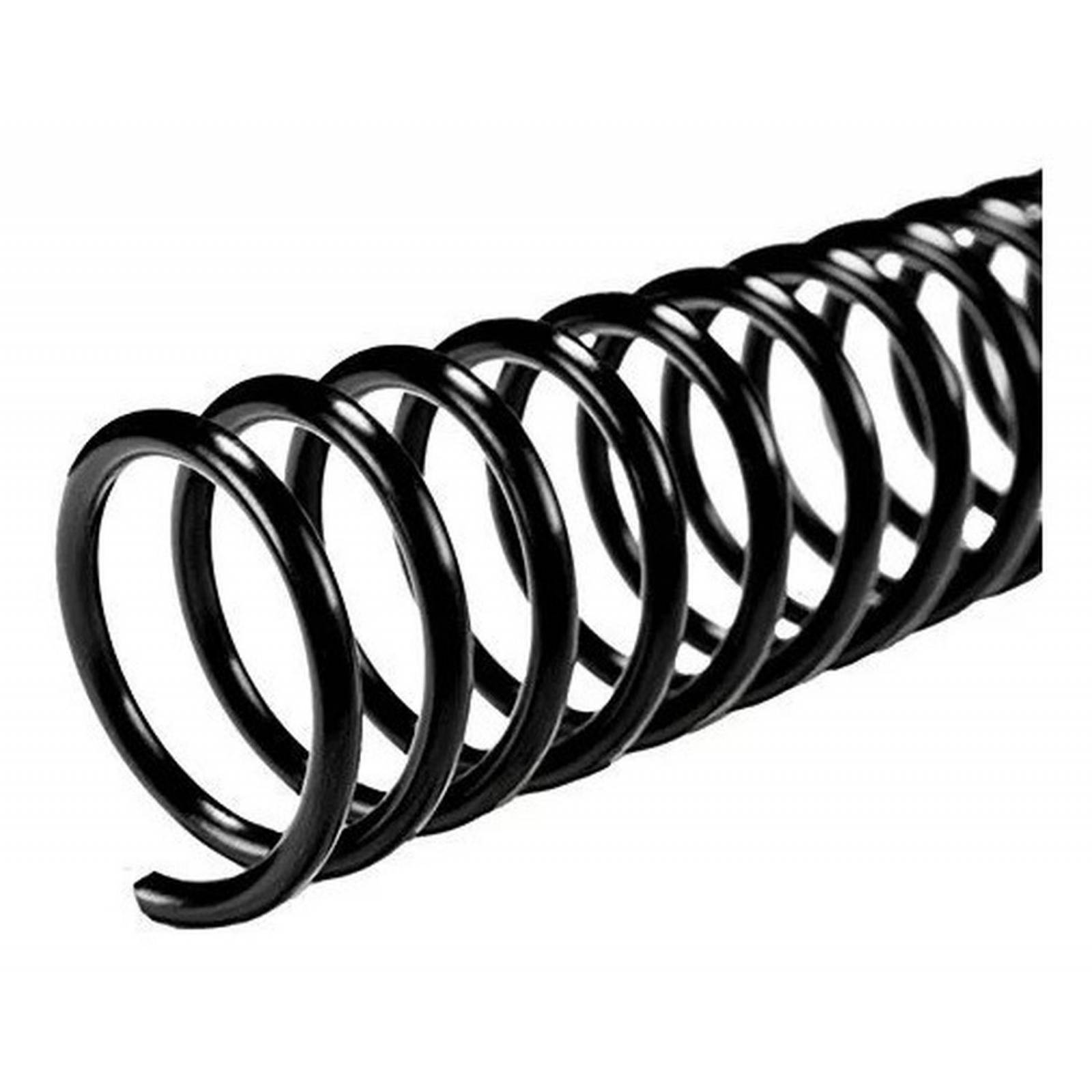 45 Espirales Plásticos Negro Color Coil Gbc 18mm 140 Hojas 