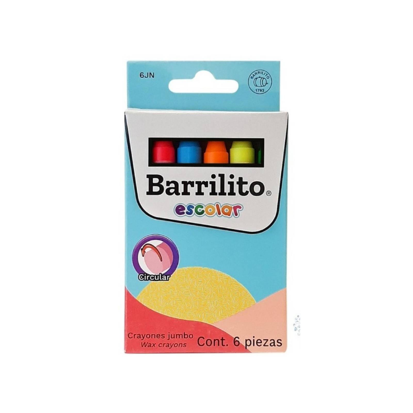 Crayones Jumbo Colores Neón 6 Piezas 