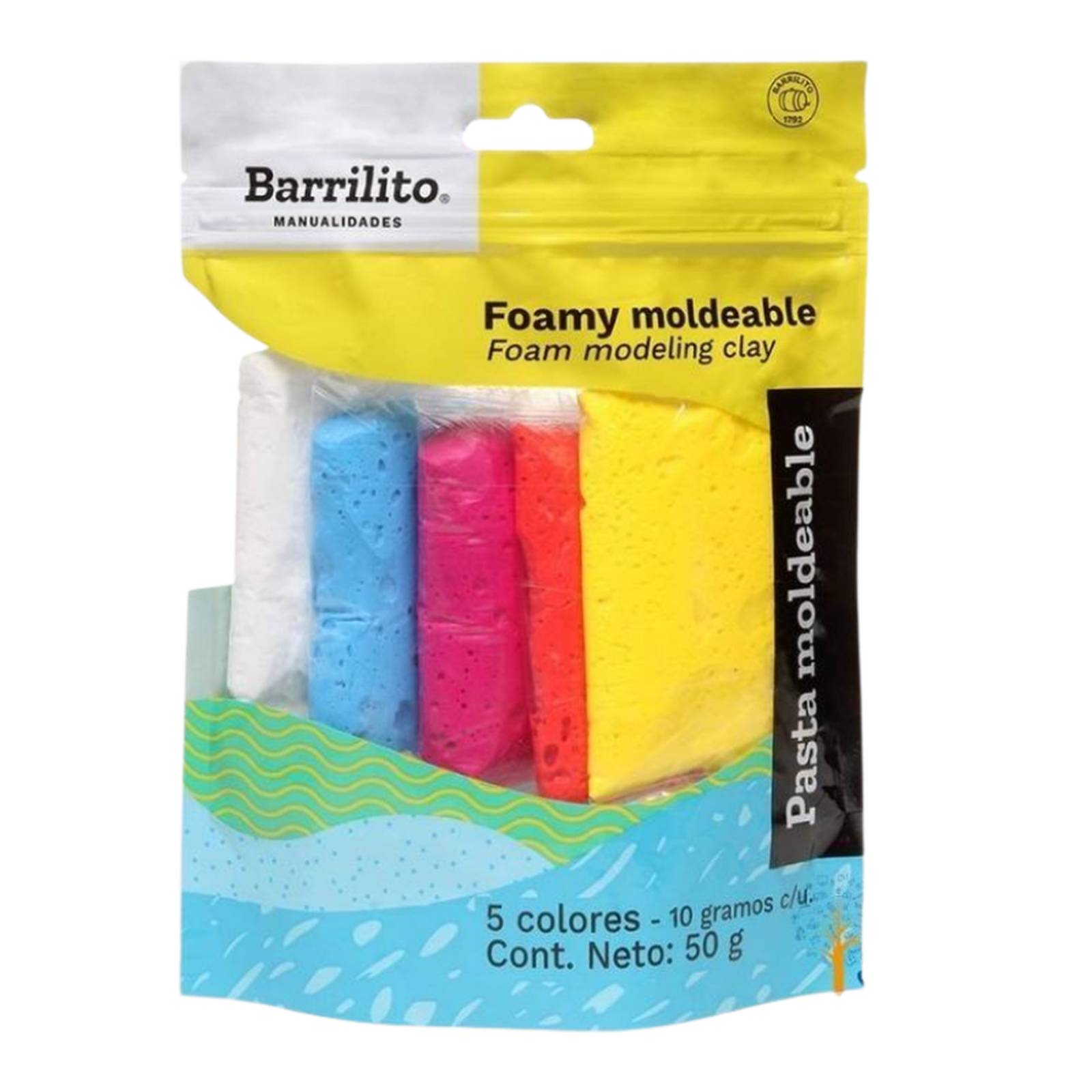 Foamy Moldeable Mix 5 Colores Barrilito 50gr