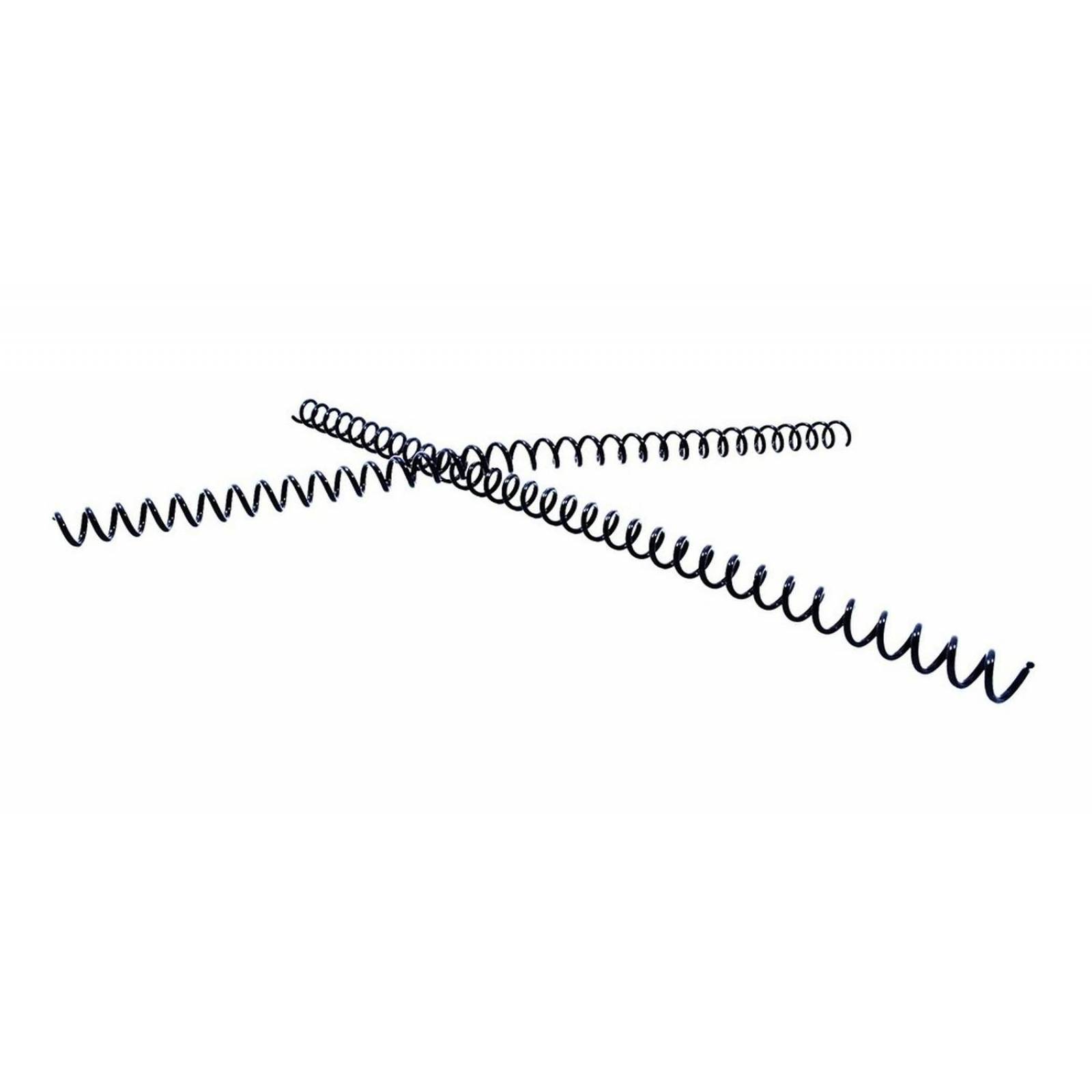 145 Espirales Plásticos Negro Color Coil Gbc, 8mm, 46 Hojas 
