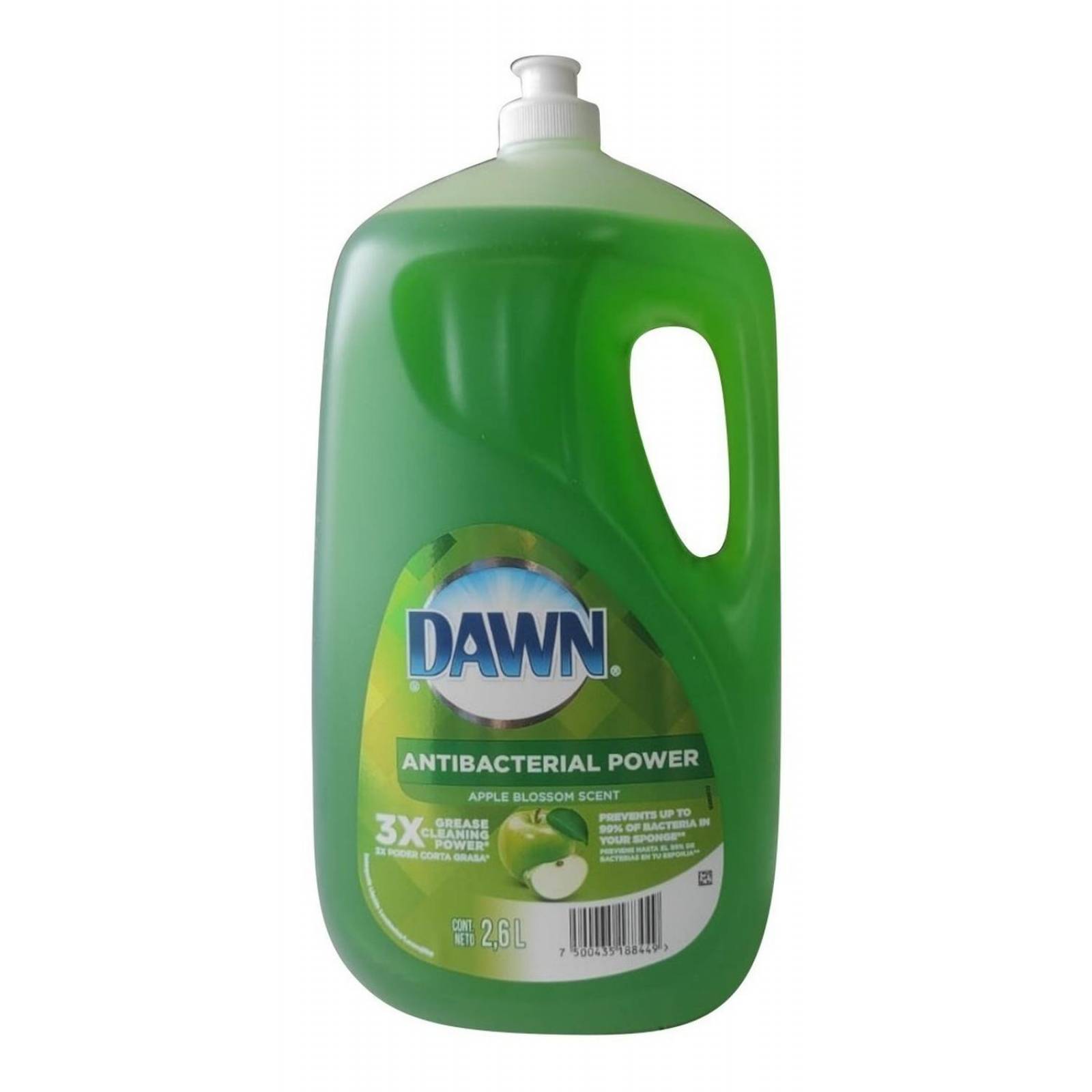 Lavatrastes Liquido Dawn Antibacterial Manzana 2.6l 