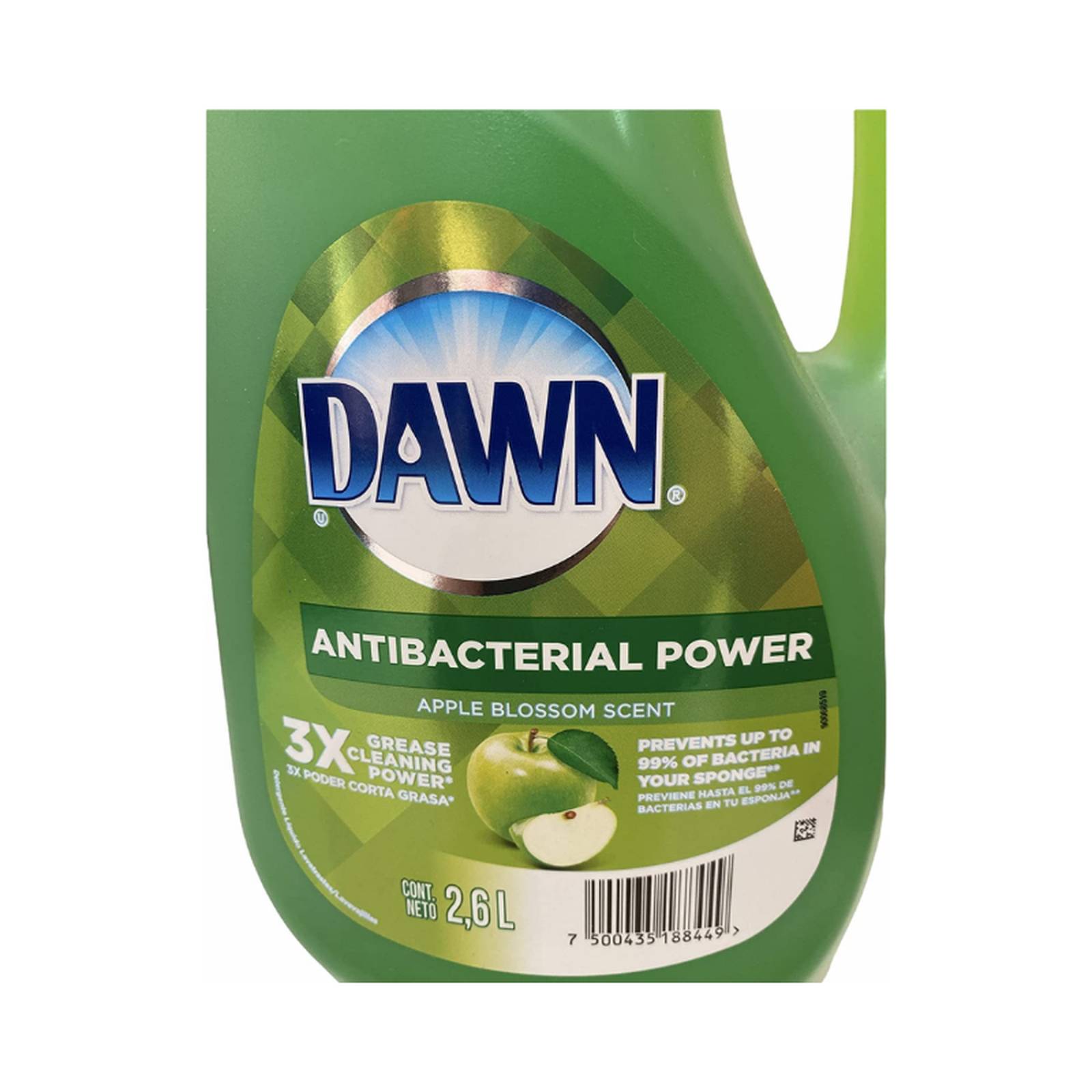 Lavatrastes Liquido Dawn Antibacterial Manzana 2.6l 