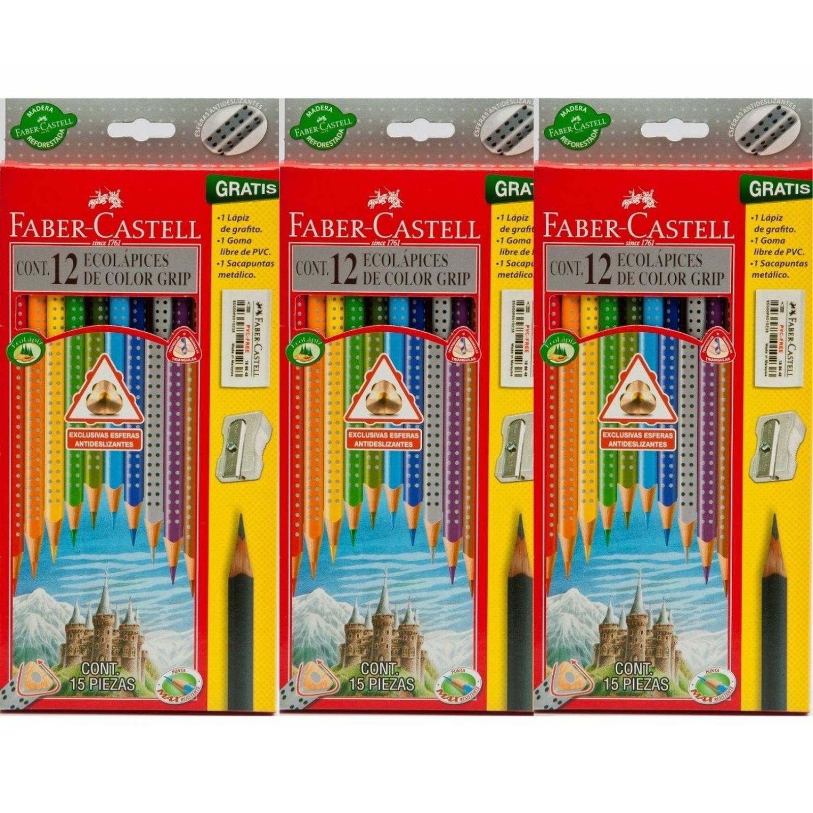 Faber-Castell Jumbo Grip Metallic Buntstifte – 12er Box In Metallic-Grün, Dreieckig Mit Soft-Grip-Zone