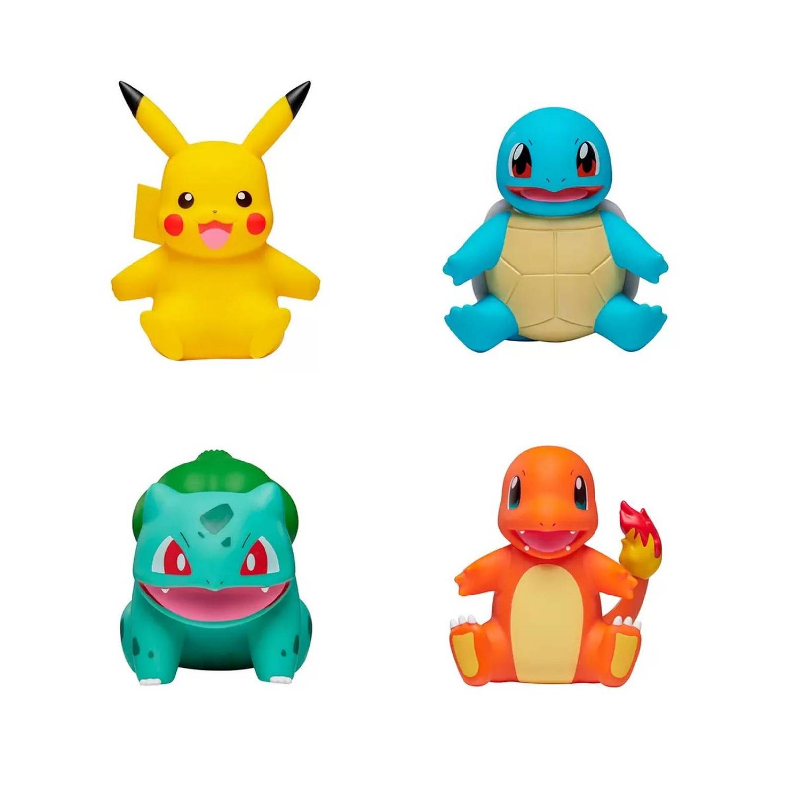 4 Figuras Pokemon Pikachu Charmander Bulbasaur Squirtle 