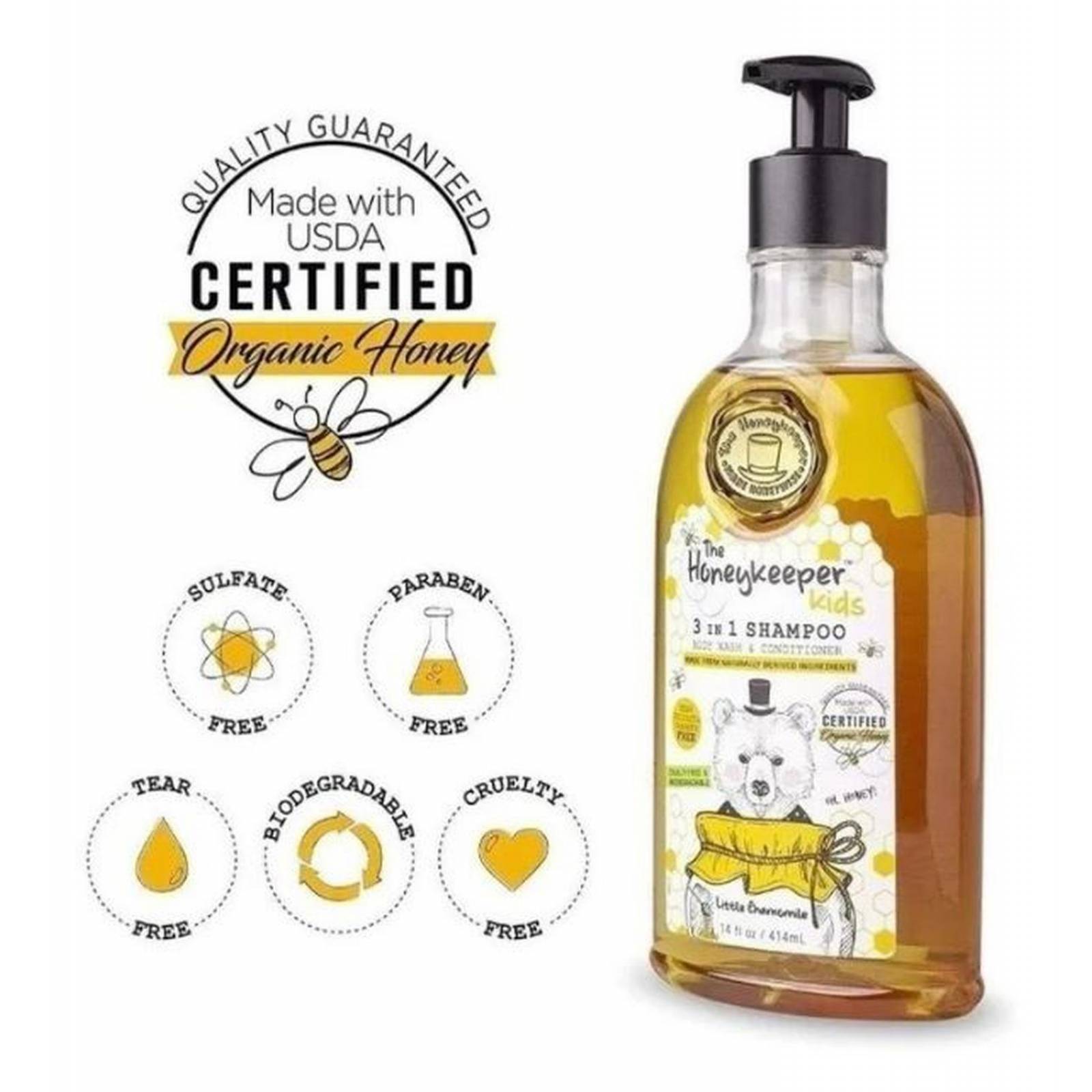 6 Botellas Shampoo The Honey Keeper 700ml 