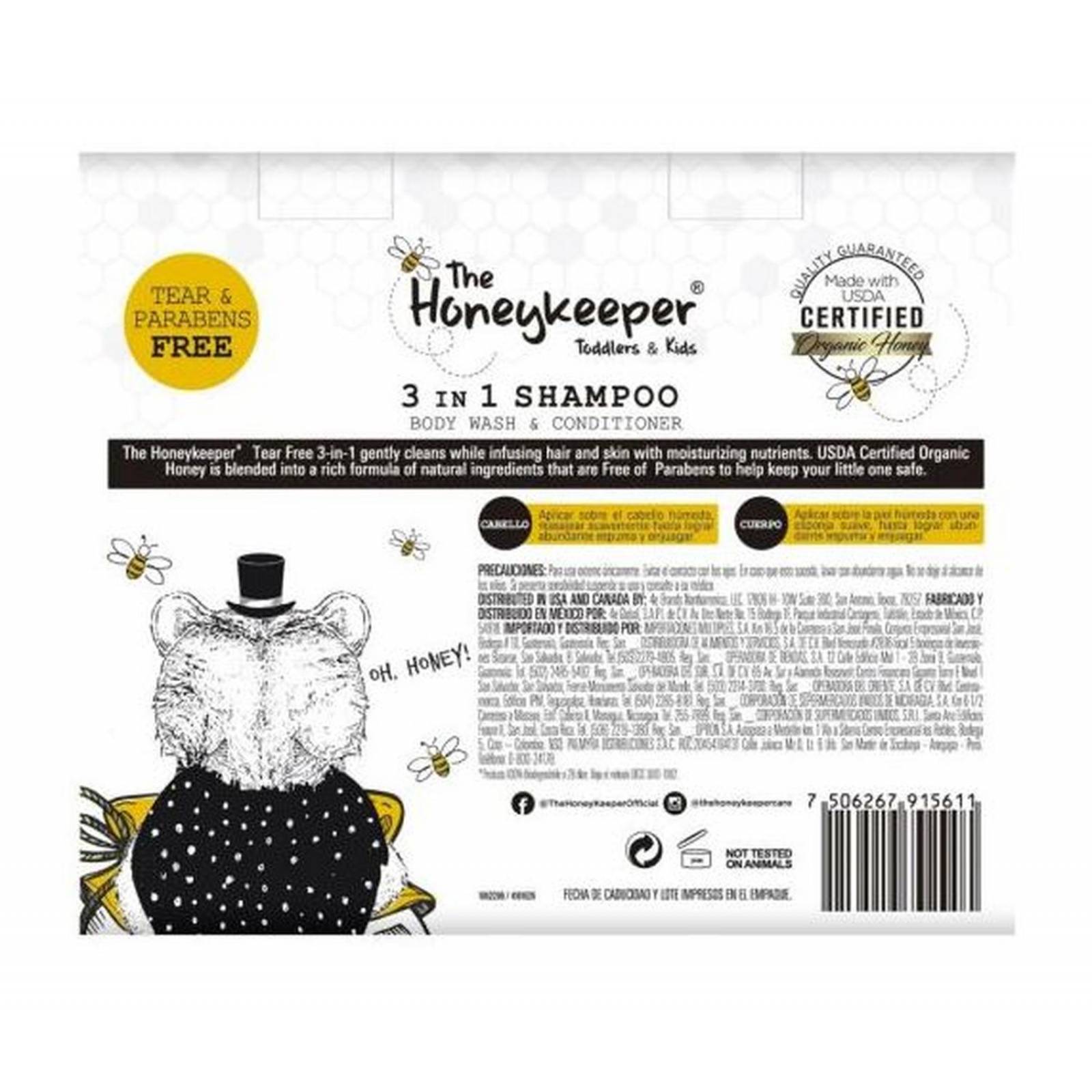 6 Botellas Shampoo The Honey Keeper 700ml 