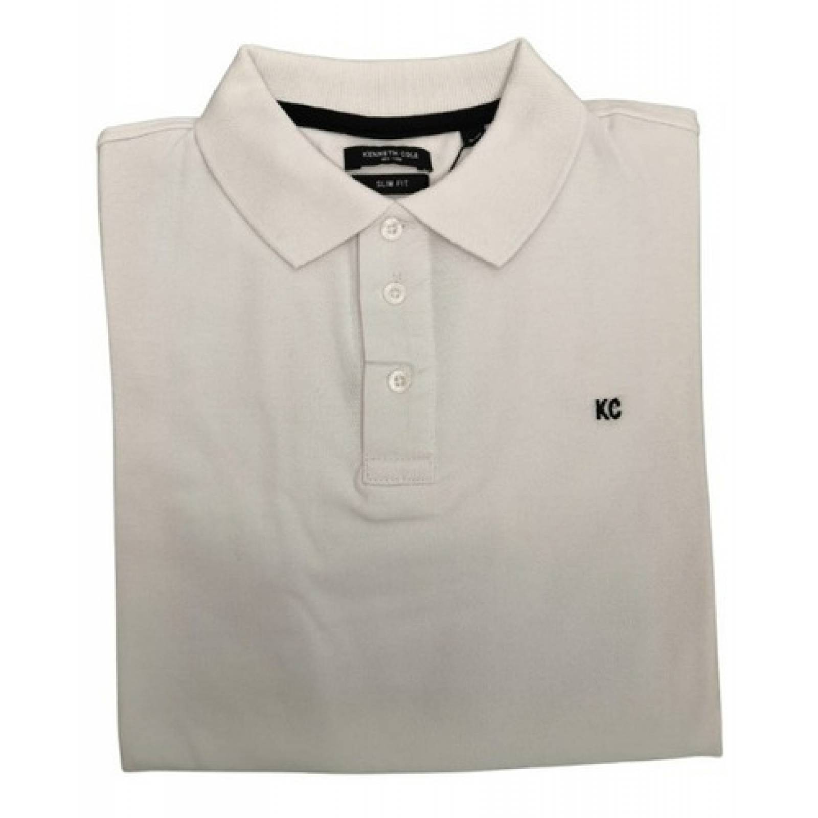 Playera Polo Lisa Blanca Kenneth Cole Para Hombre