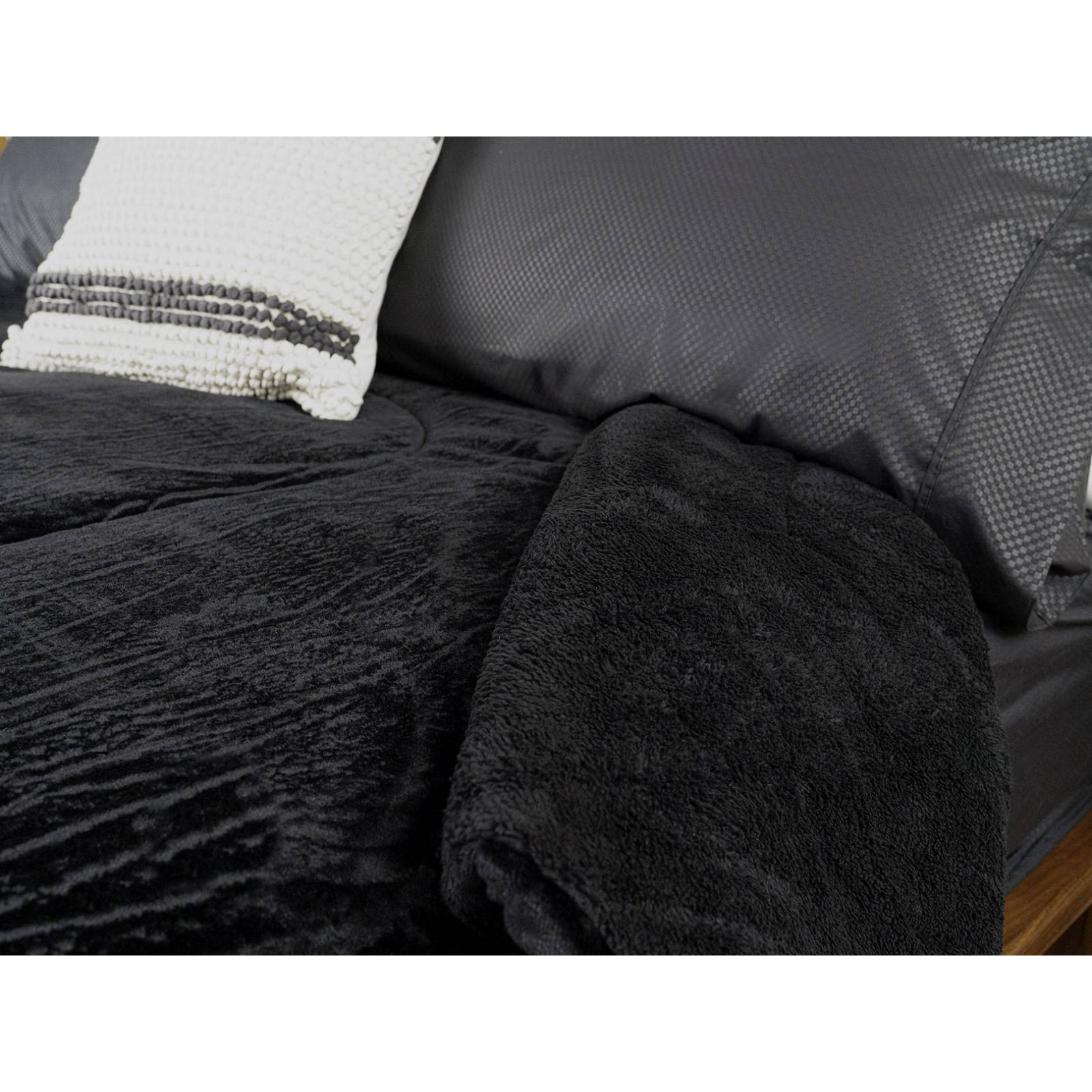 Edredón Térmico - Cobertor Negro Liso Matrimonial