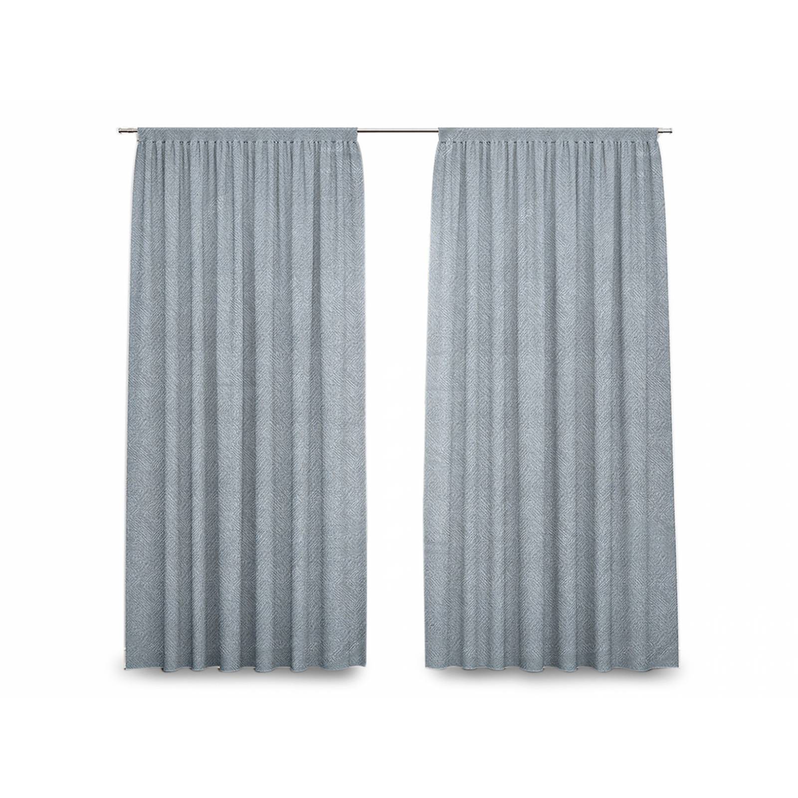 Juego de Cortina Blackout Geométrico Gris de Presilla