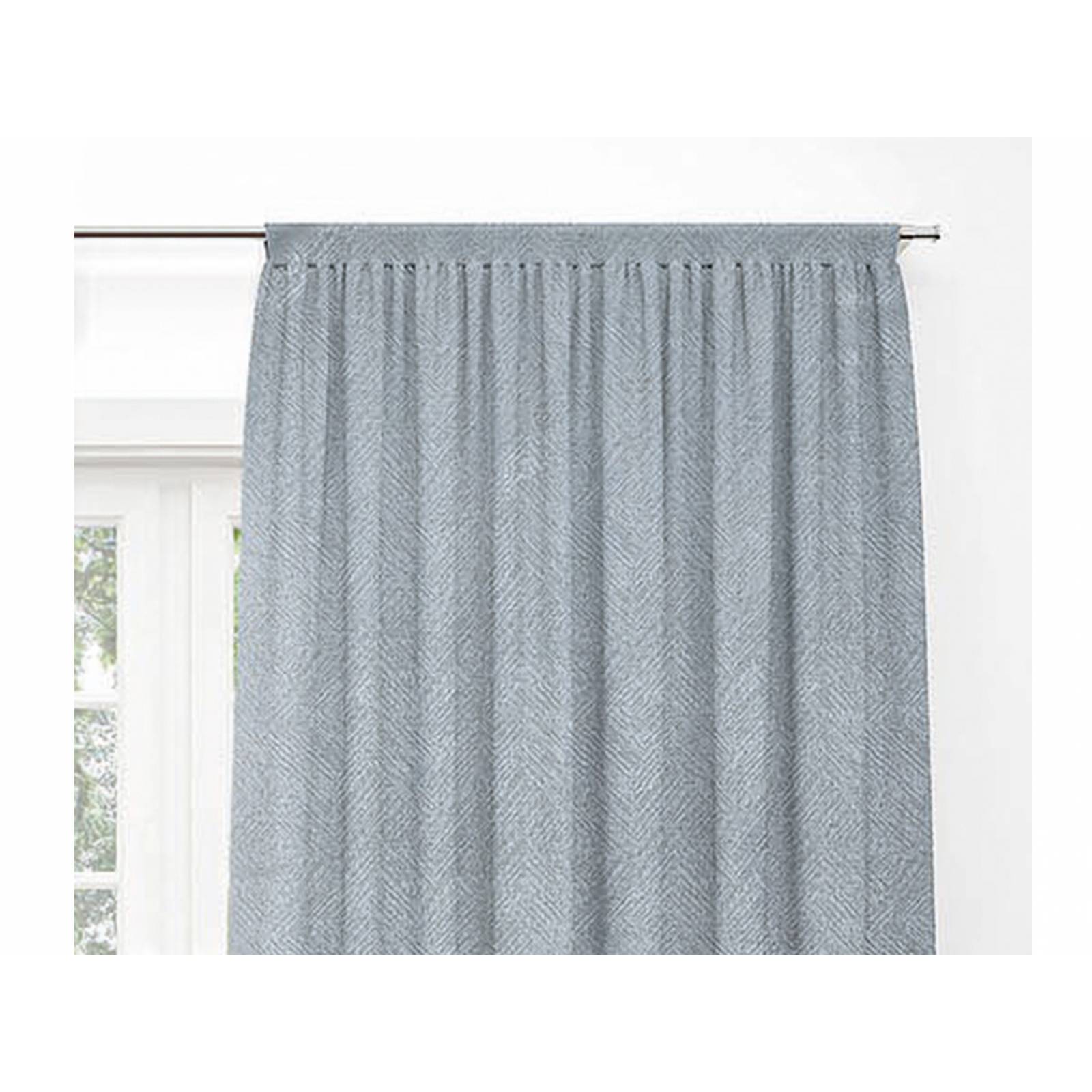 Juego de Cortina Blackout Geométrico Gris de Presilla