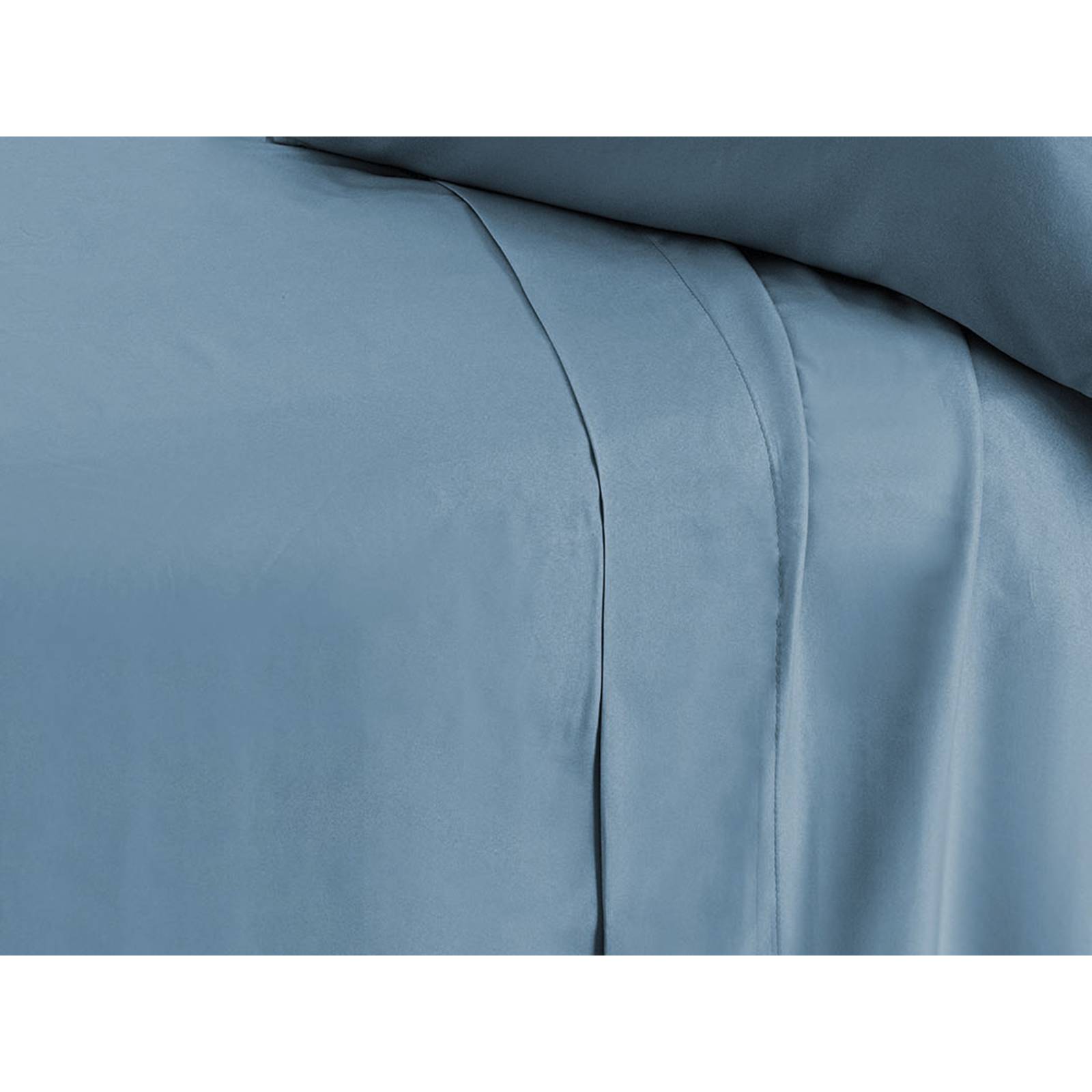 Juego de Sábanas Microfibra Color Azul Plumbago Matrimonial.