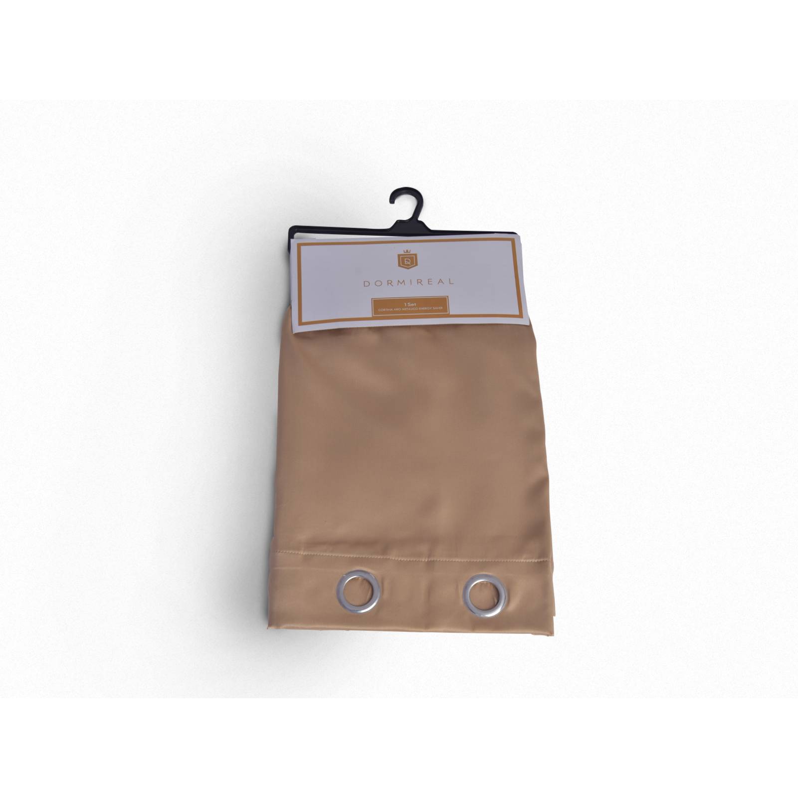 Cortina Dormireal Energy Saver Gold Satín Argollas Set 276x235