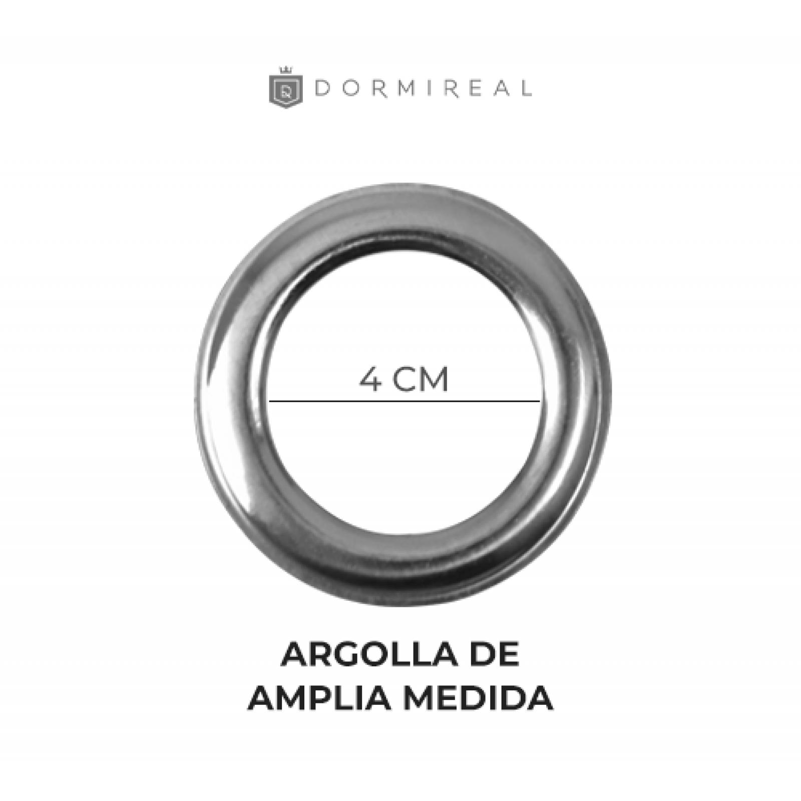 Cortina Dormireal Energy Saver Chocolate Satín Argollas Set 276x235