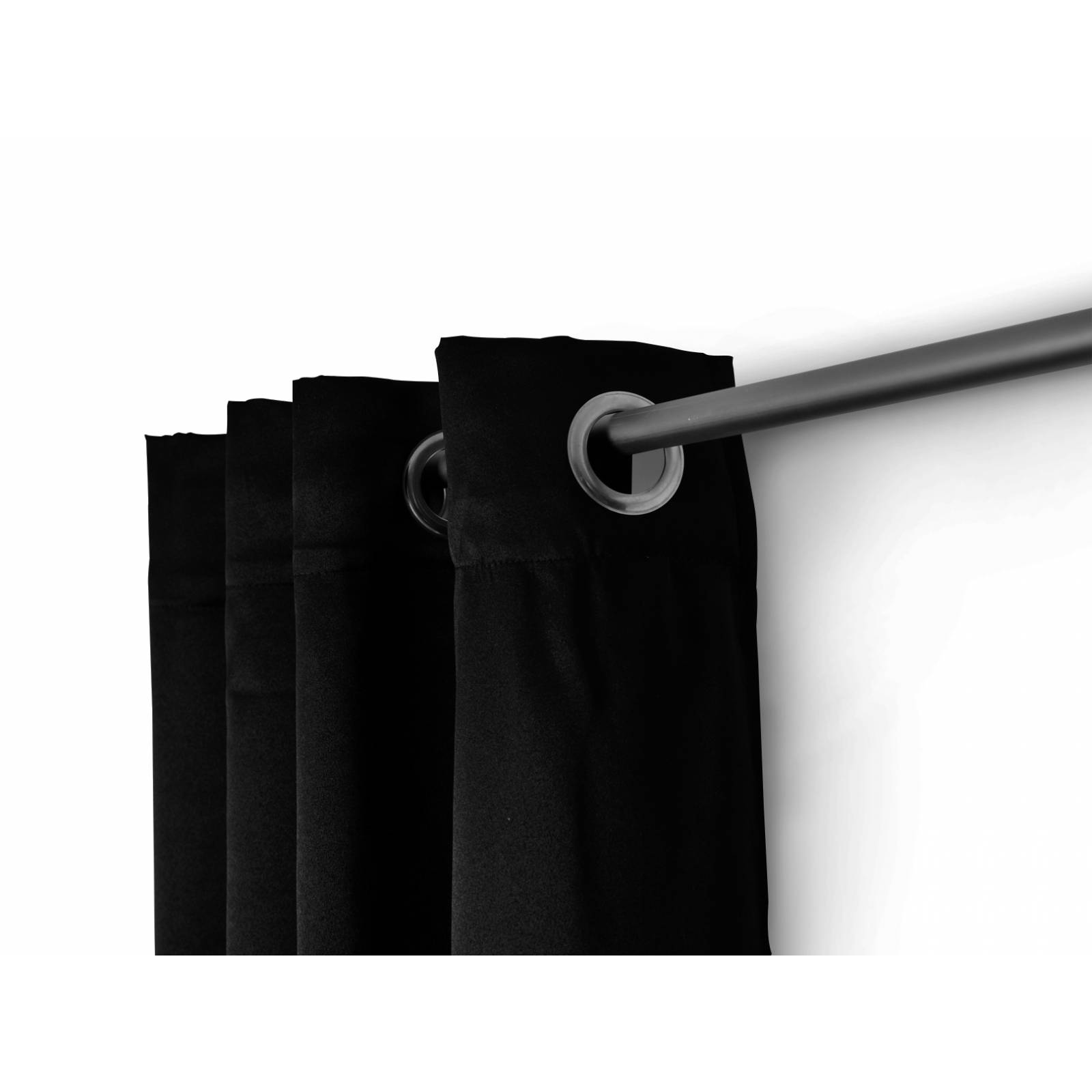 Cortina Dormireal Energy Saver Black Satín Argollas Set 276x235