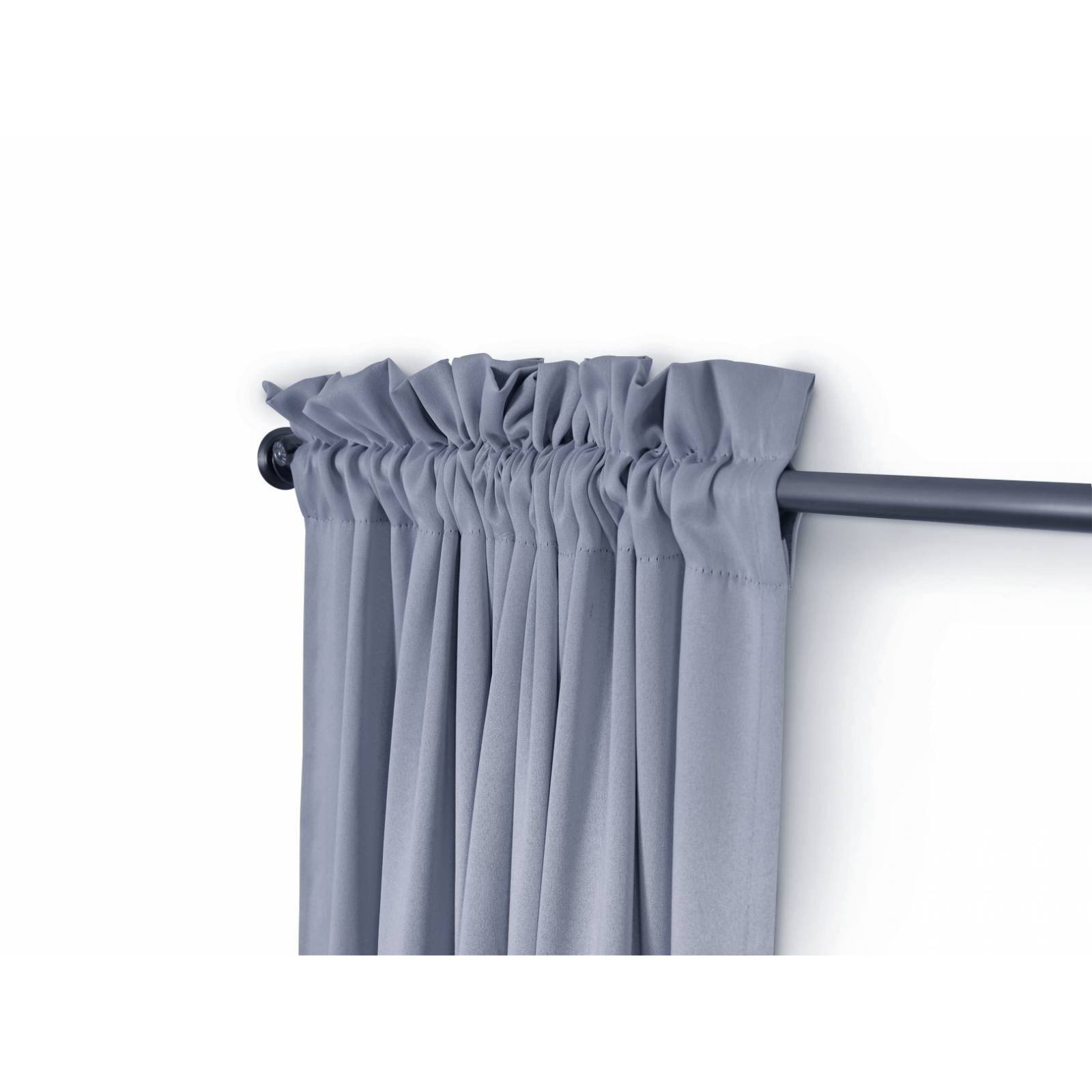 Cortina Dormireal Energy Saver Plateado Satín Presilla Set2pz 276x235
