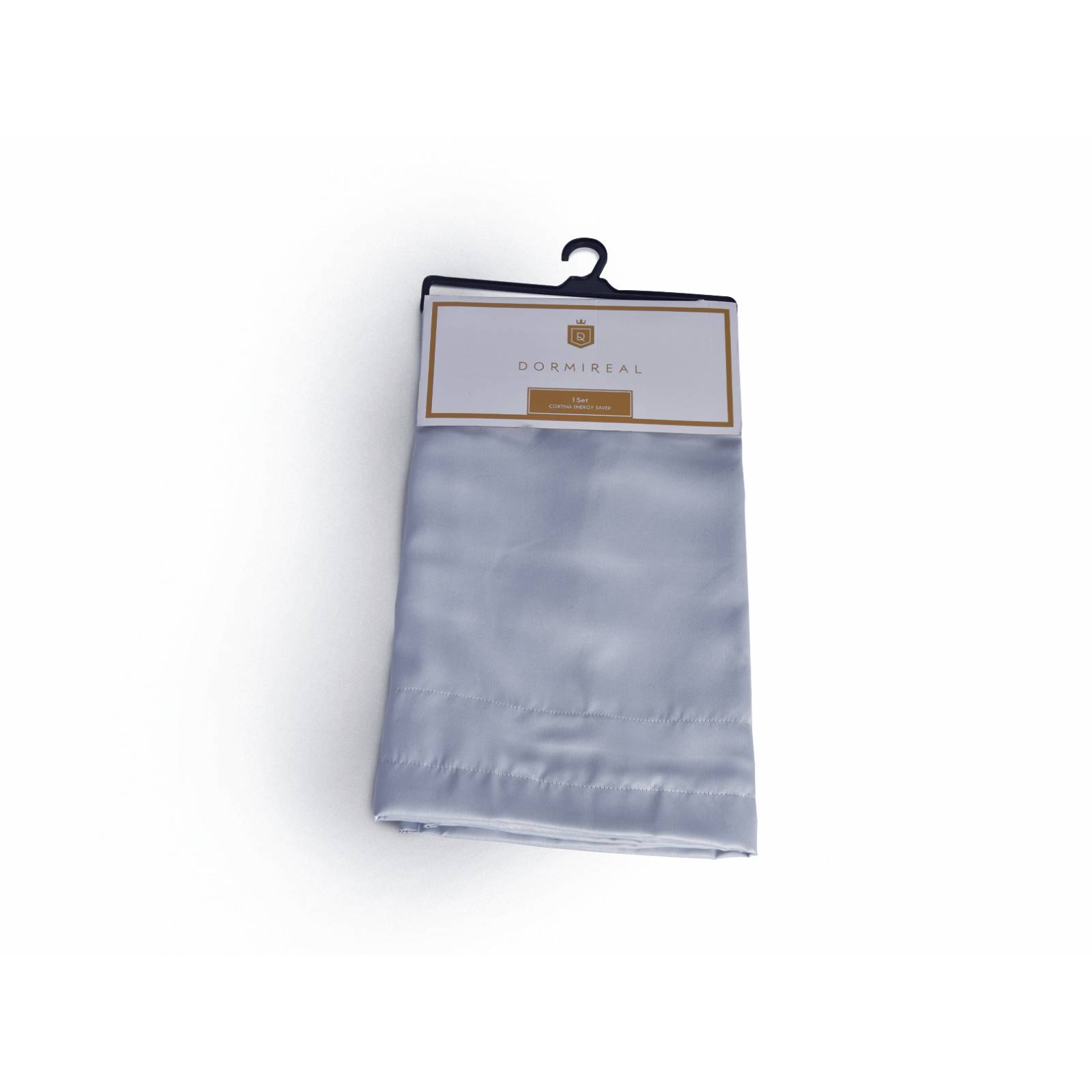 Cortina Dormireal Energy Saver Plateado Satín Presilla Set2pz 276x235