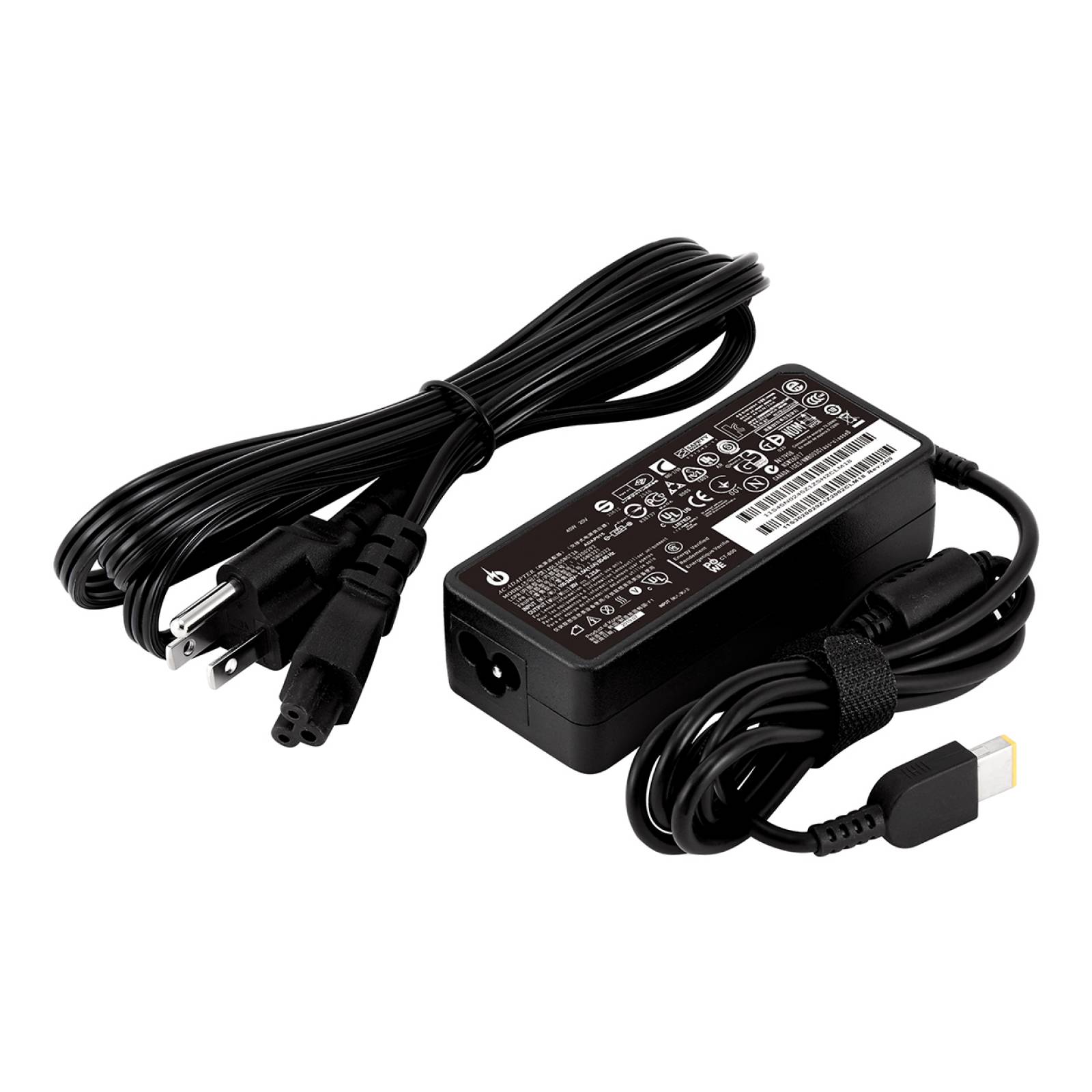Para Lenovo  Z50-75   Cargador Adaptador  20V – 2.25A – 45W Punta Amarilla con Cable de Fuente de Poder.