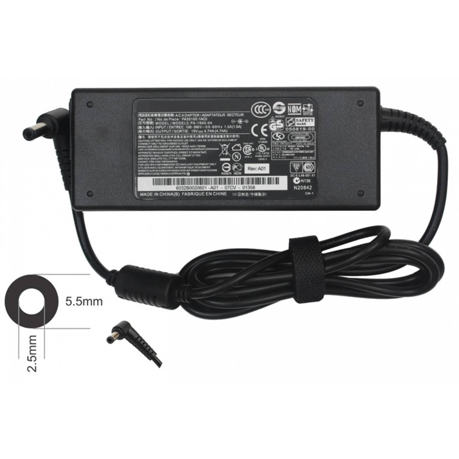 Para Toshiba Satellite M207 Cargador Compatible
