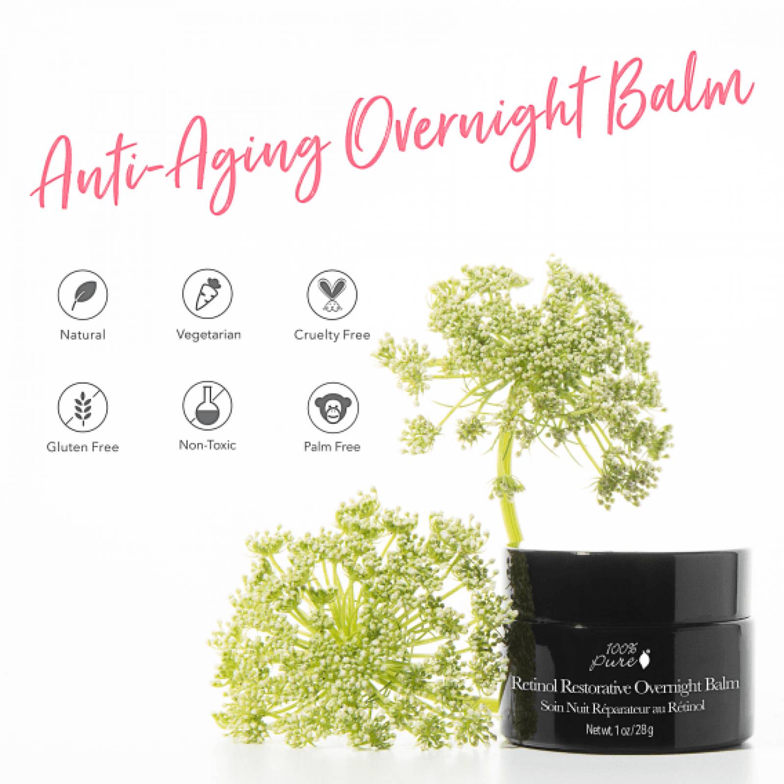 Retinol Restorative Overnight Balm   100% Pure